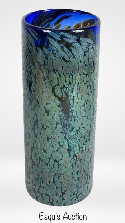 Contemporary Studio Art Glass Vase- Artist Signed (1 of 4)