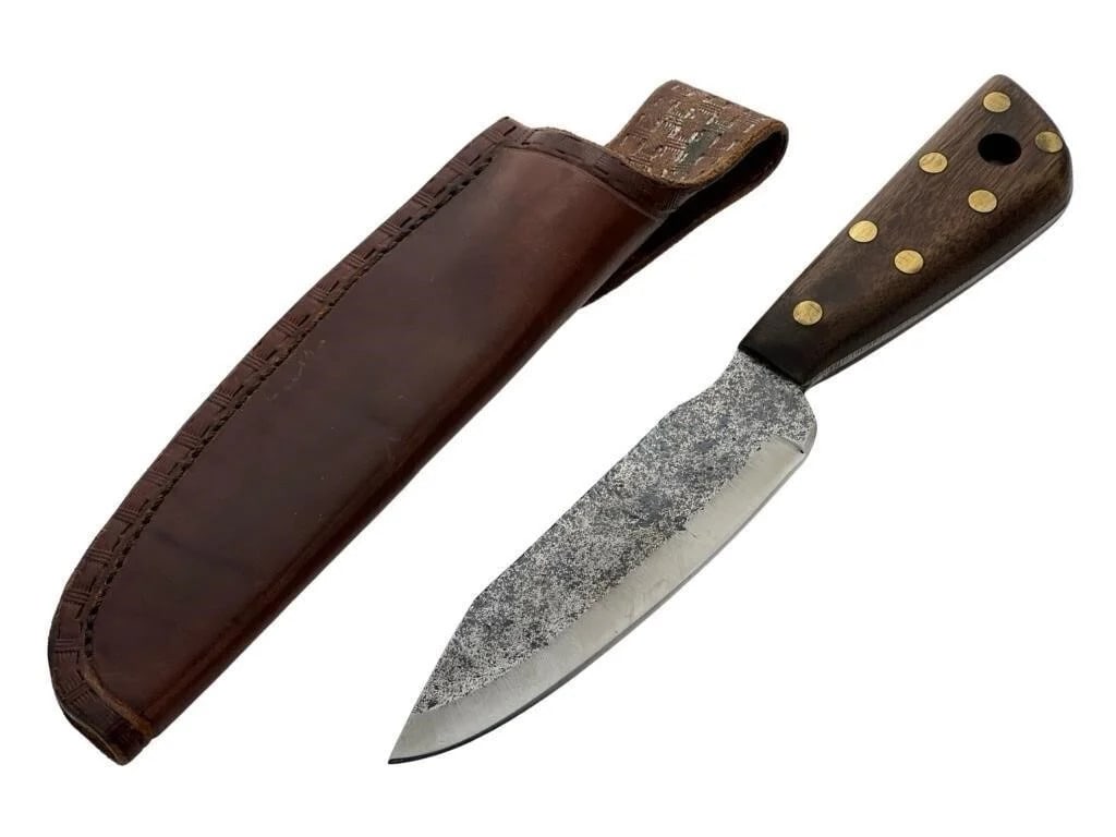 Lonnie Hall Chisenhall Knives Forged Skinner Knife: Immerse yourself in the artistry of Lonnie Hall with this exquisite hand-forged Skinner Knife from Chisenhall Knives. Crafted with precision and care, this knife is a testament to Hall's skill and cre
