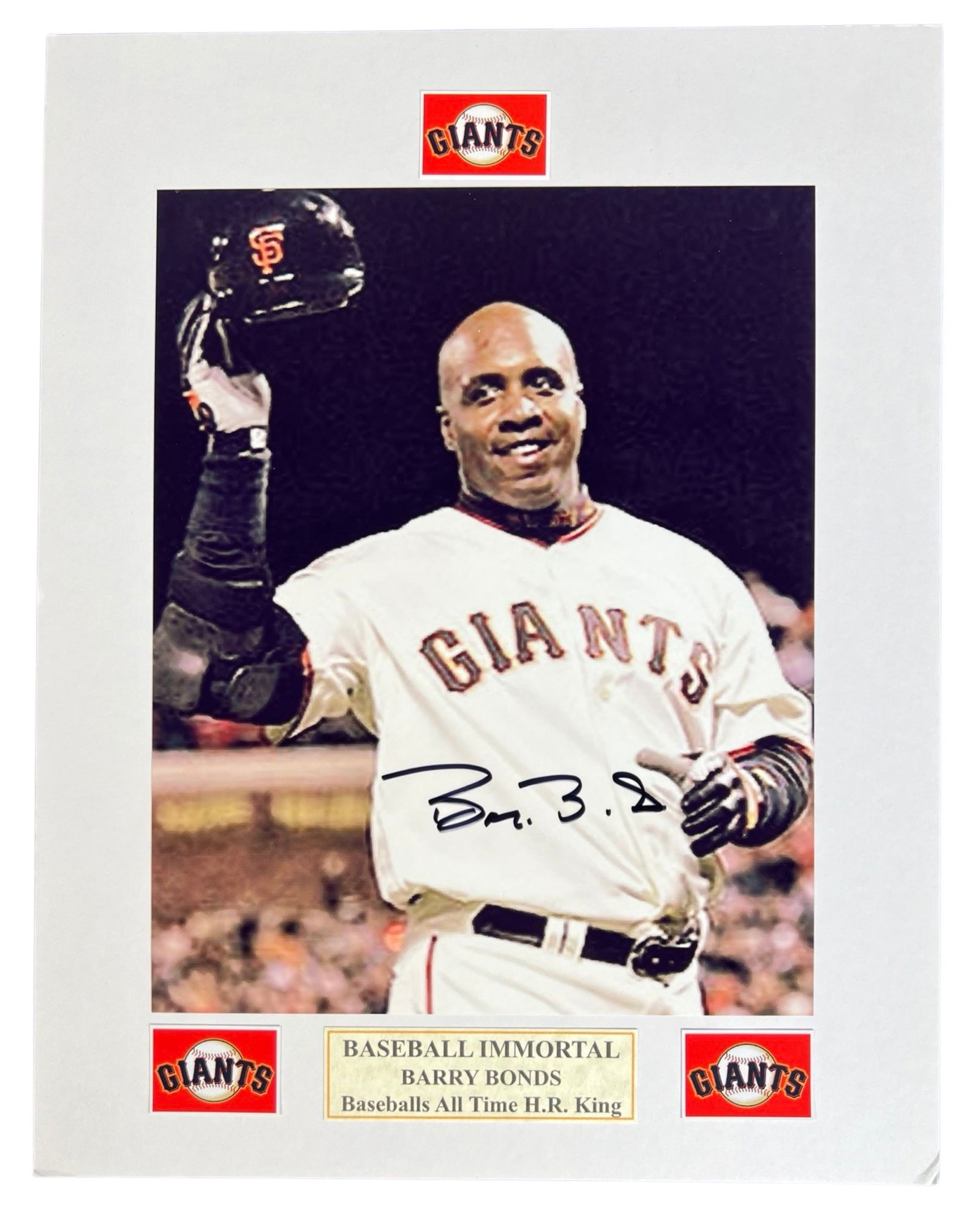 Barry Bonds Autographed  Baseball Photograph (1 of 3)