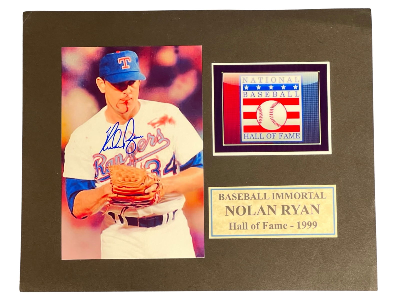 Nolan Ryan Autographed Baseball Photograph (1 of 3)