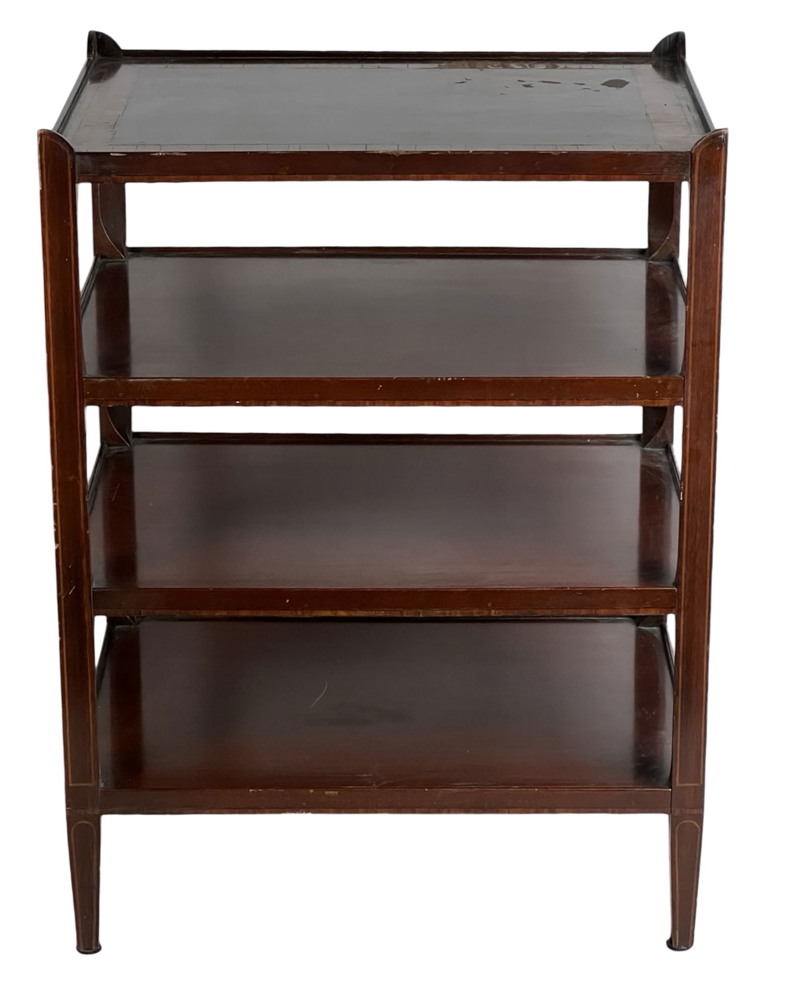 Veneered Mahogany 4-Tier Etagere Side Table (1 of 4)