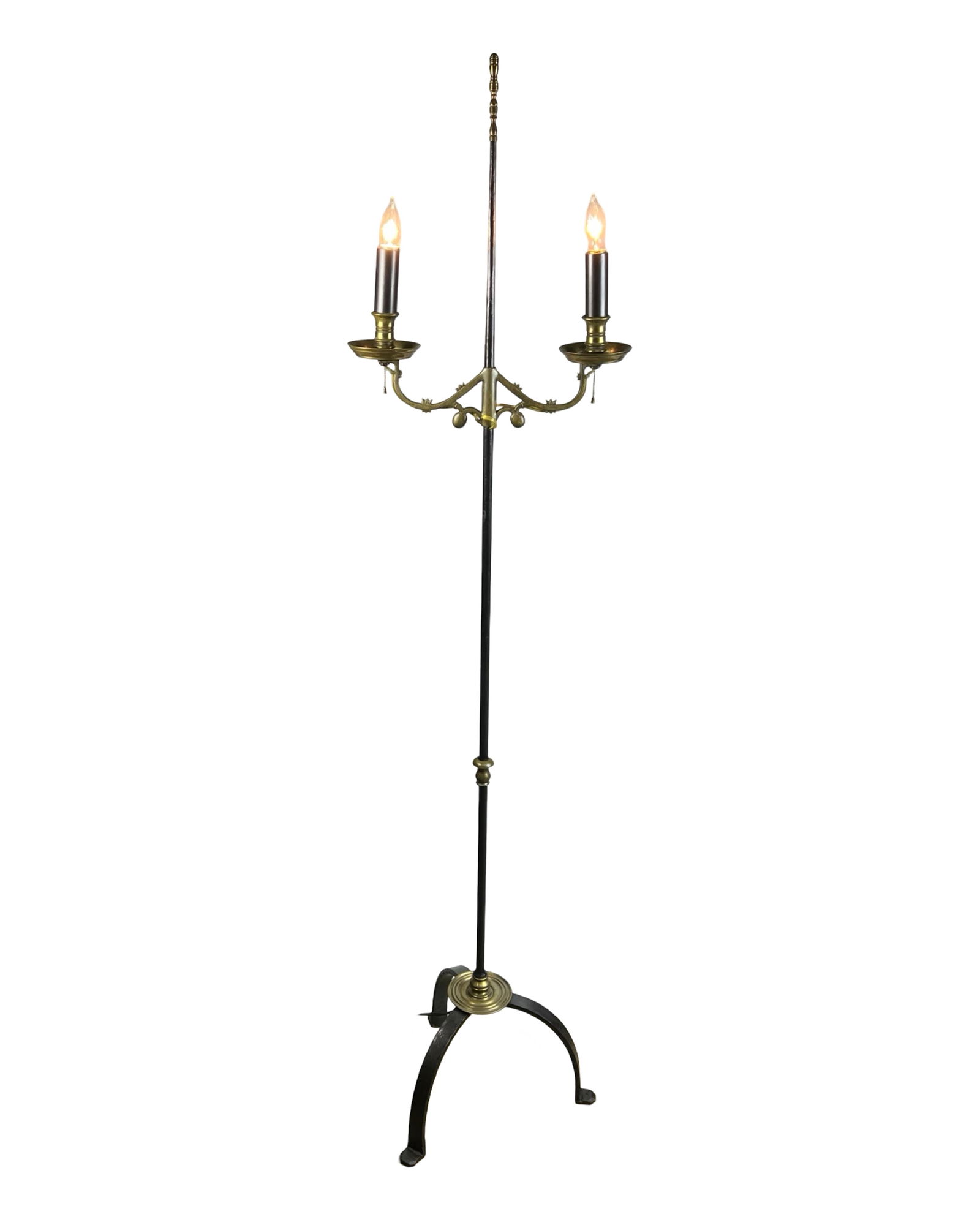 Vintage Cast Iron and Brass Floor Lamp (1 of 3)