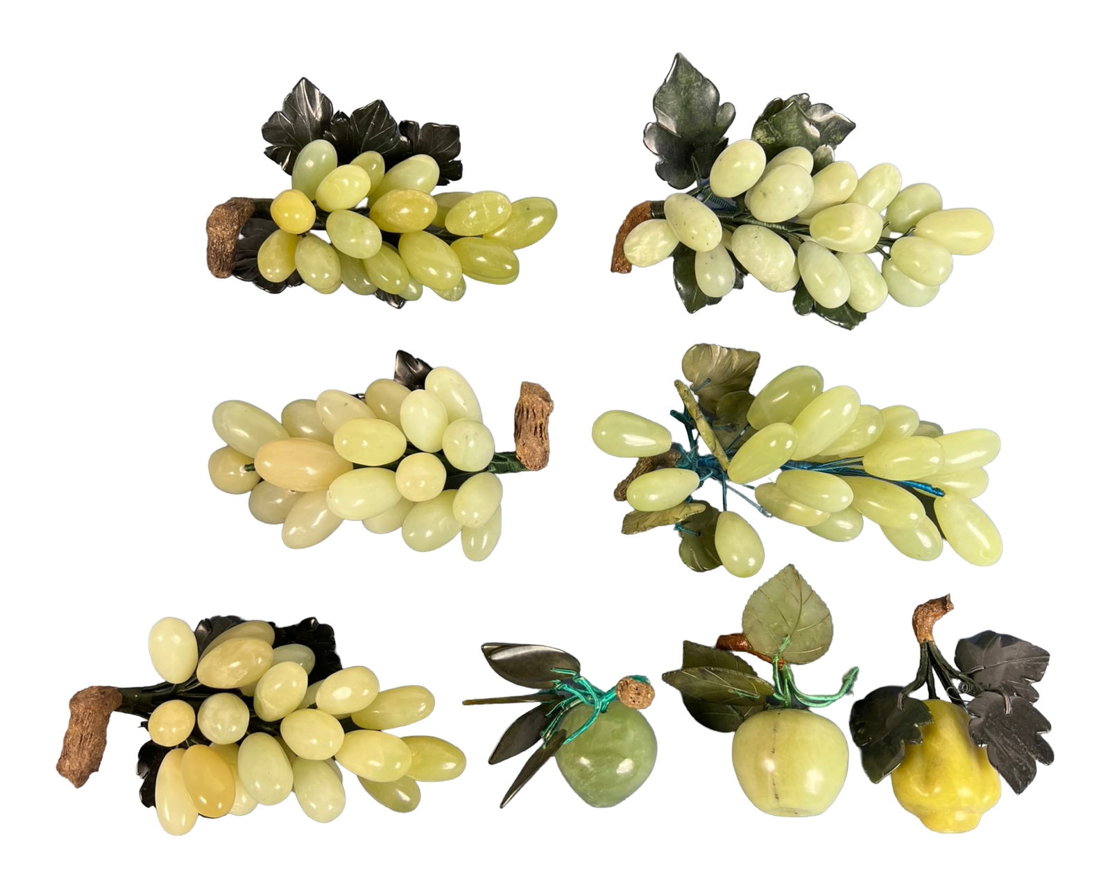 Collection of Carved Chinese Jade Fruit and Grapes (1 of 4)