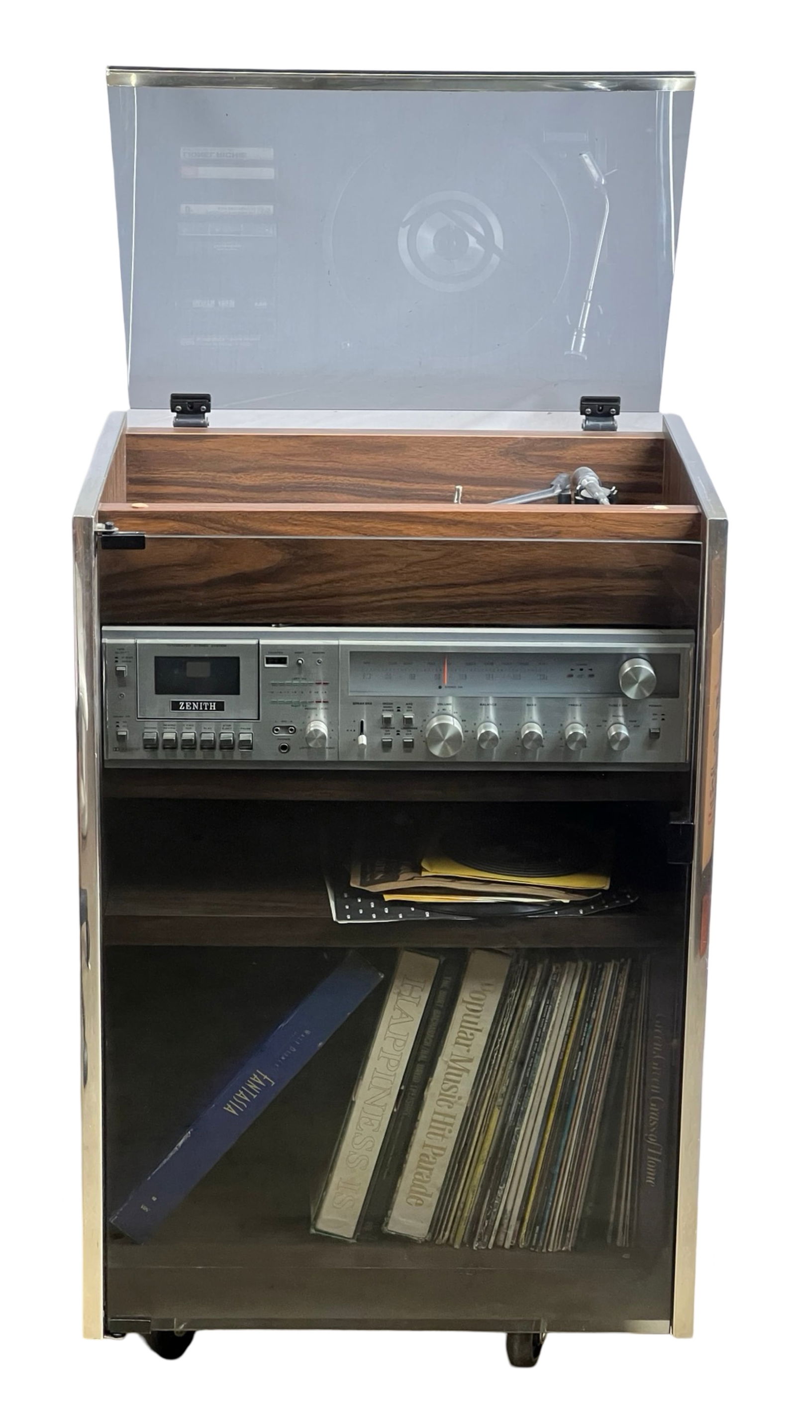 Vintage Zenith Integrated Stereo System w/ Cabinet (1 of 8)