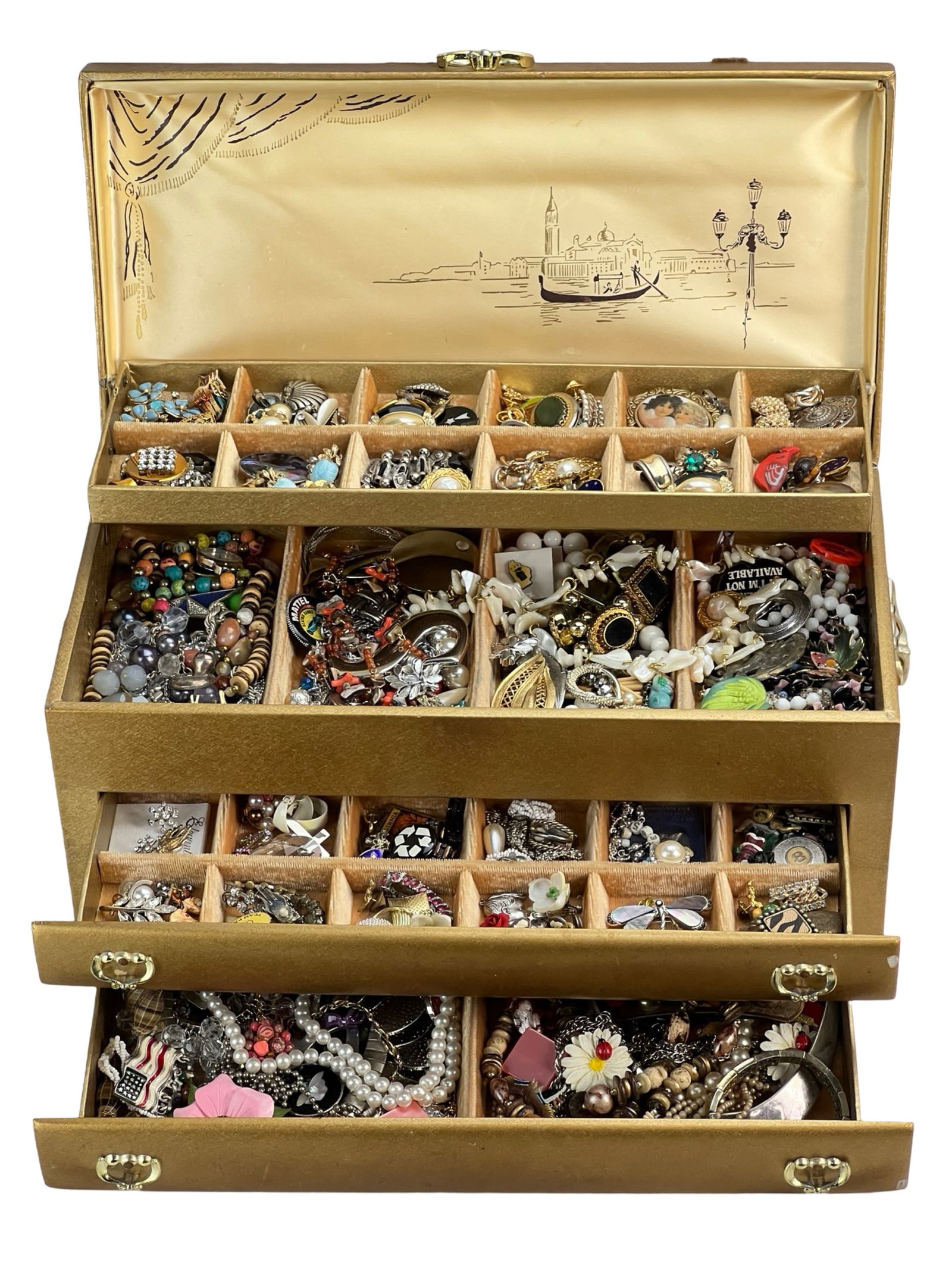 Large Jewelry Box Full of Unsearched Vintage Jewel (1 of 5)
