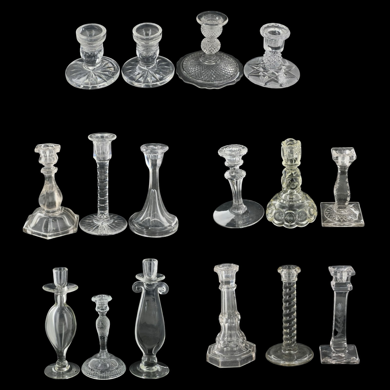 Group of Crystal & Glass Candlesticks- Waterford (1 of 8)