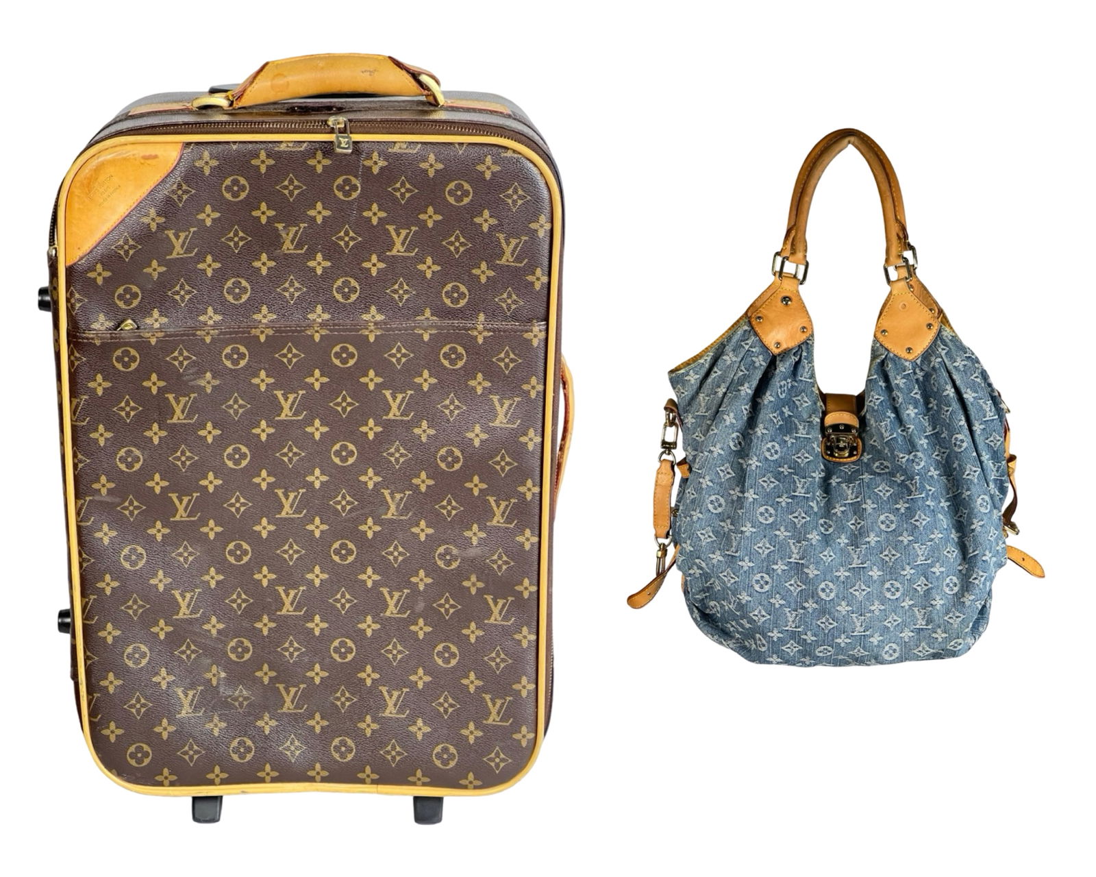 Louis Vuitton Monogram Mahina Hobo Bag & Lug (1 of 15)