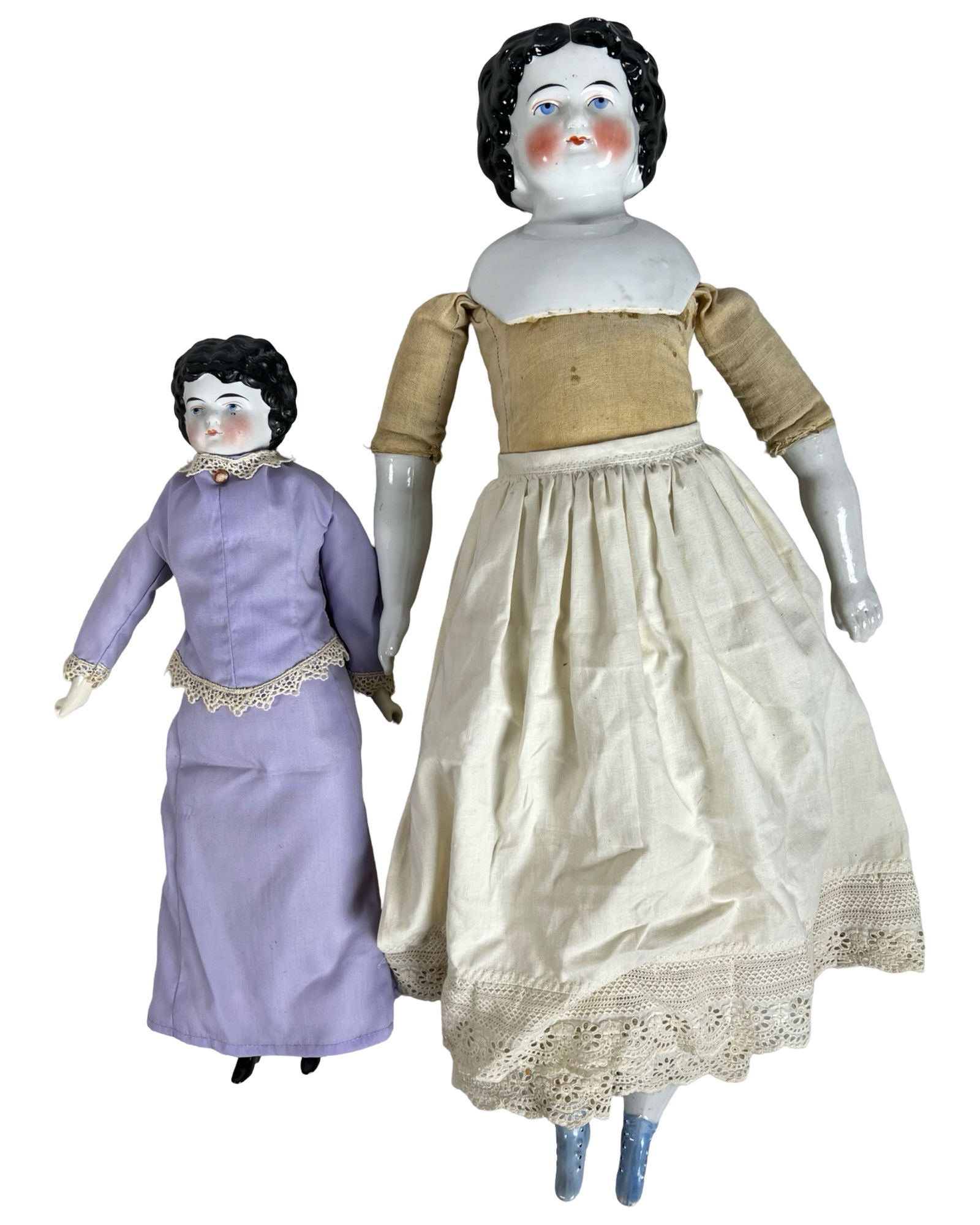 Two Antique China Head Dolls (1 of 7)