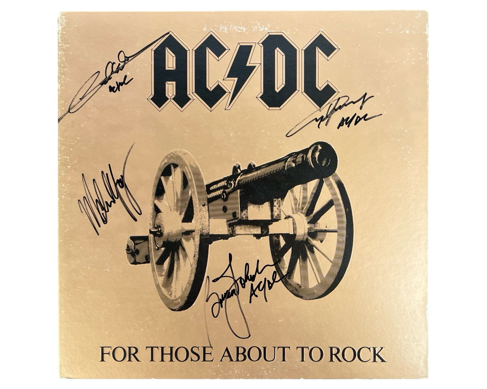 AC/DC- Album Cover Autographed by Band Members (1 of 7)