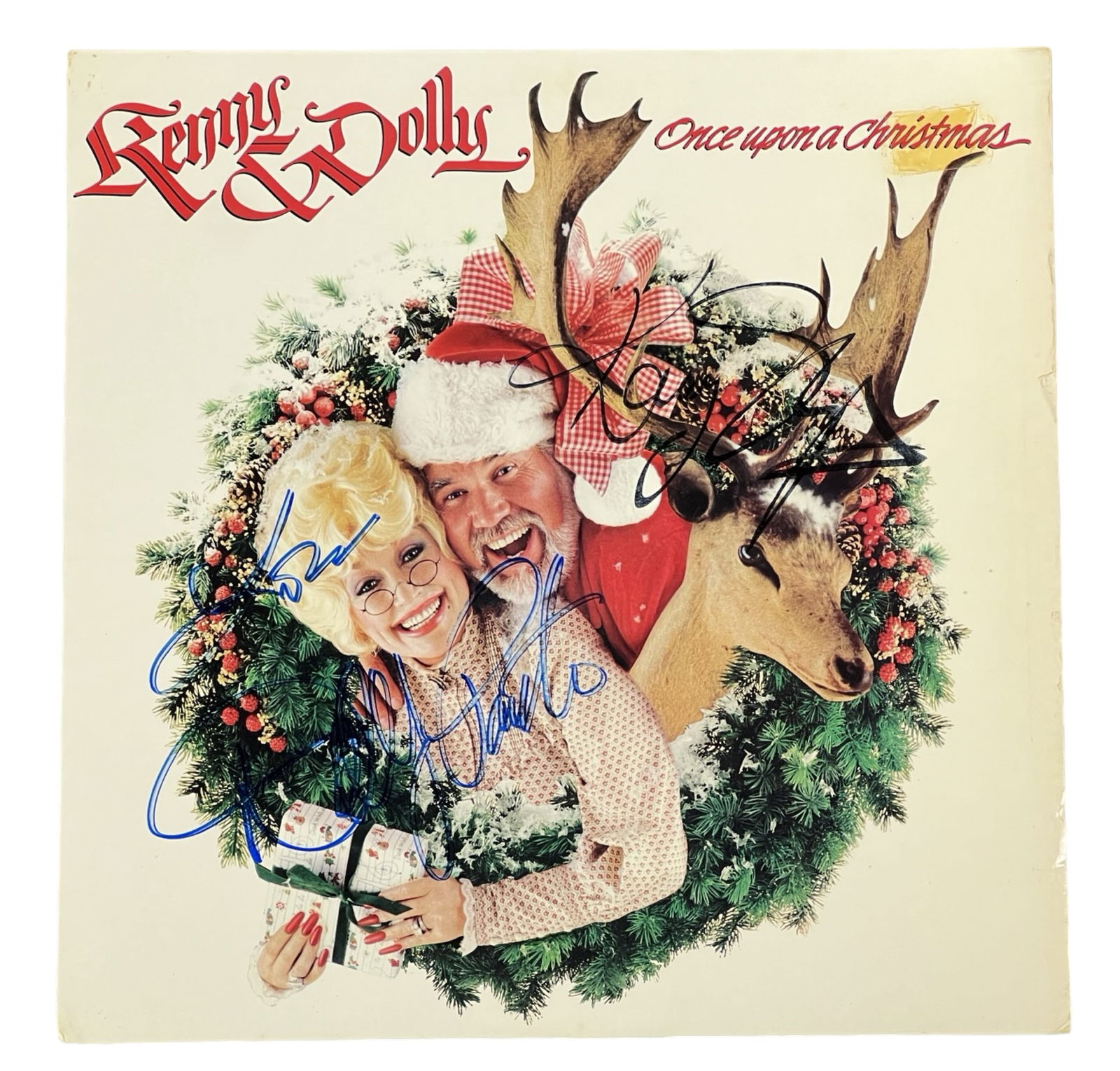 Kenny Rogers and Dolly Parton Signed Album Cover (1 of 4)