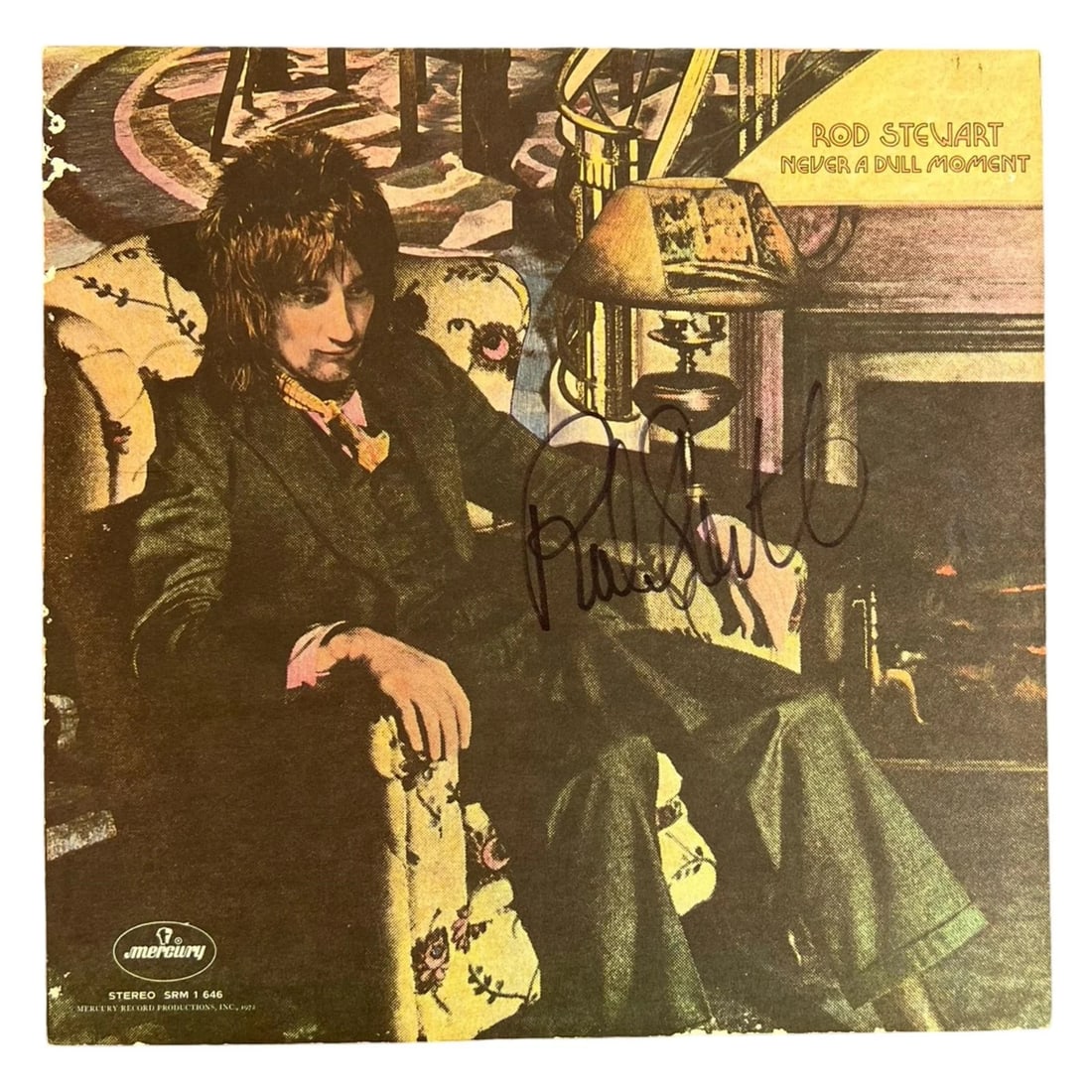 Rod Stewart Signed "Never a Dull Moment" Album (1 of 4)