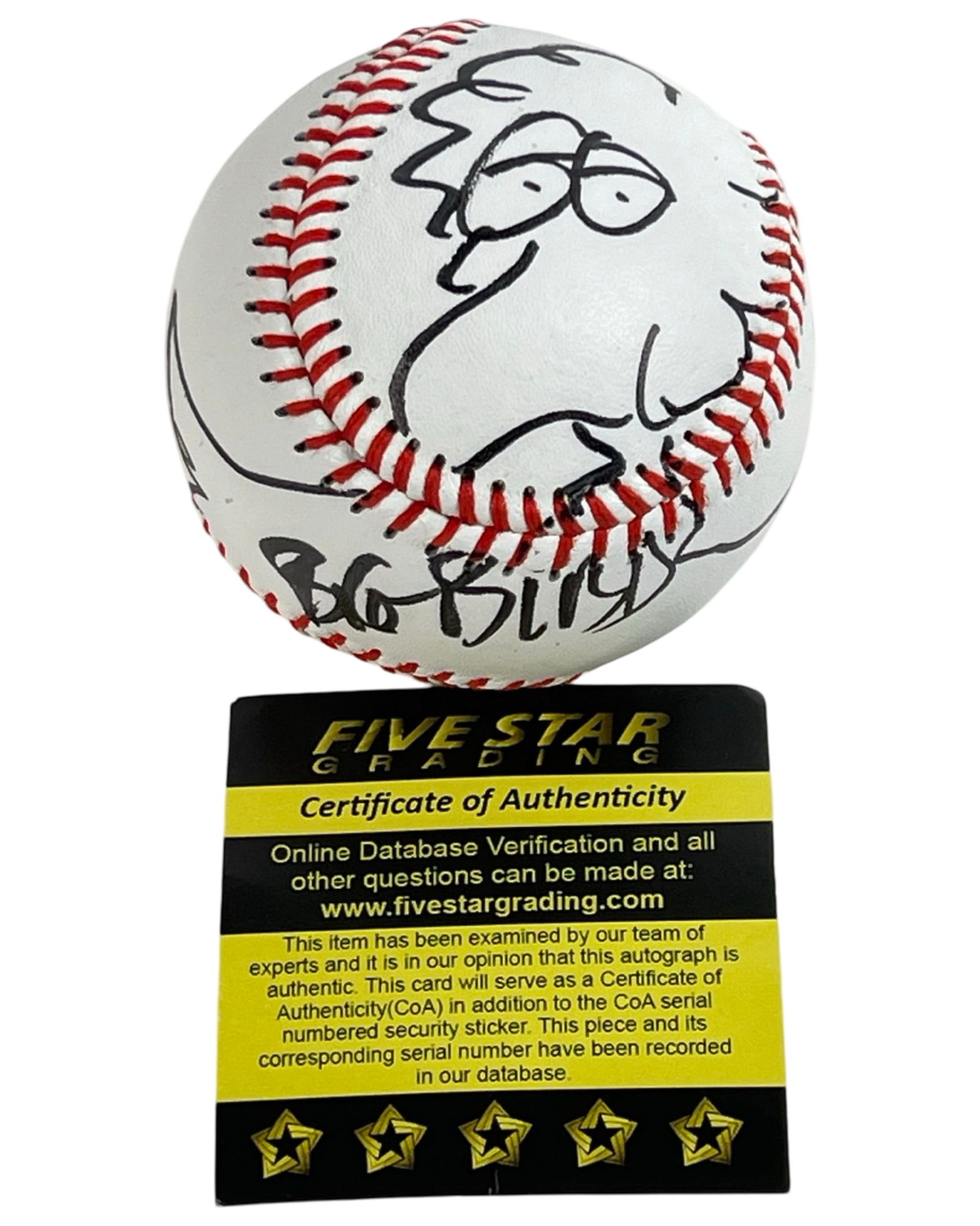 Caroll Spinney Signed Baseball w/ Big Bird Sketch (1 of 4)