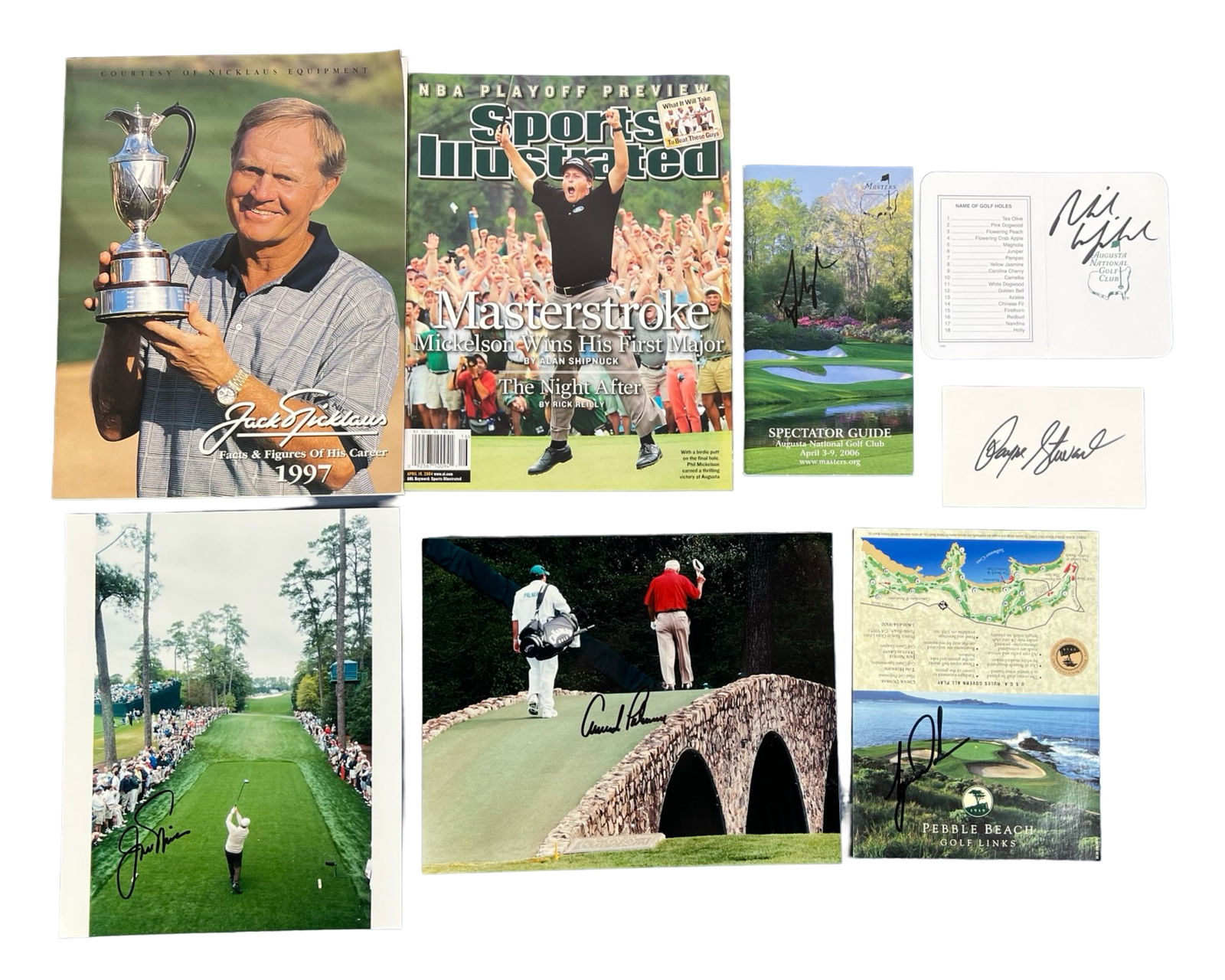 Golf Legends Autograph Collection- Woods, Palmer, (1 of 6)