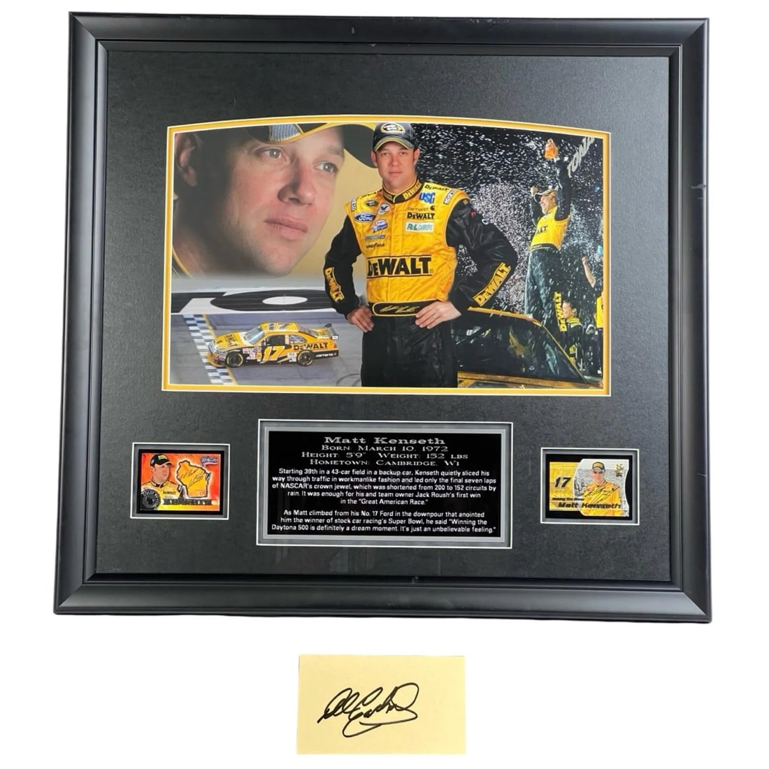 Dale Earnhardt Autograph w/ Matt Kenseth Framed Di (1 of 7)