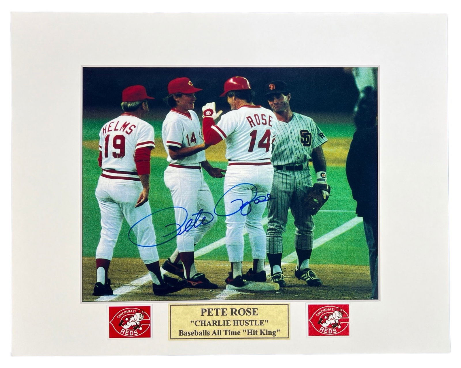 Pete Rose Autographed Baseball Photograph (1 of 2)