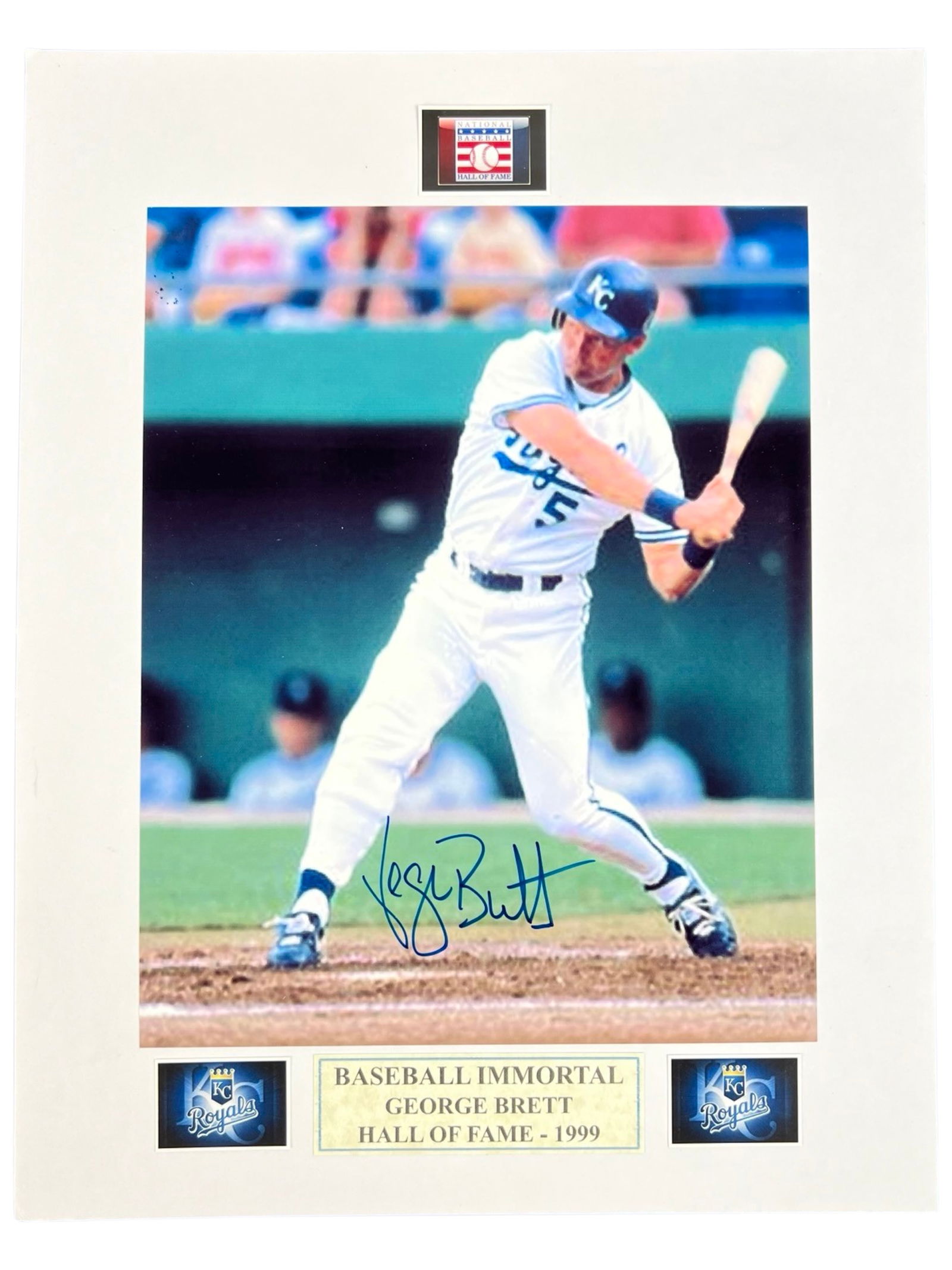 George Brett Autographed Baseball Photograph (1 of 3)