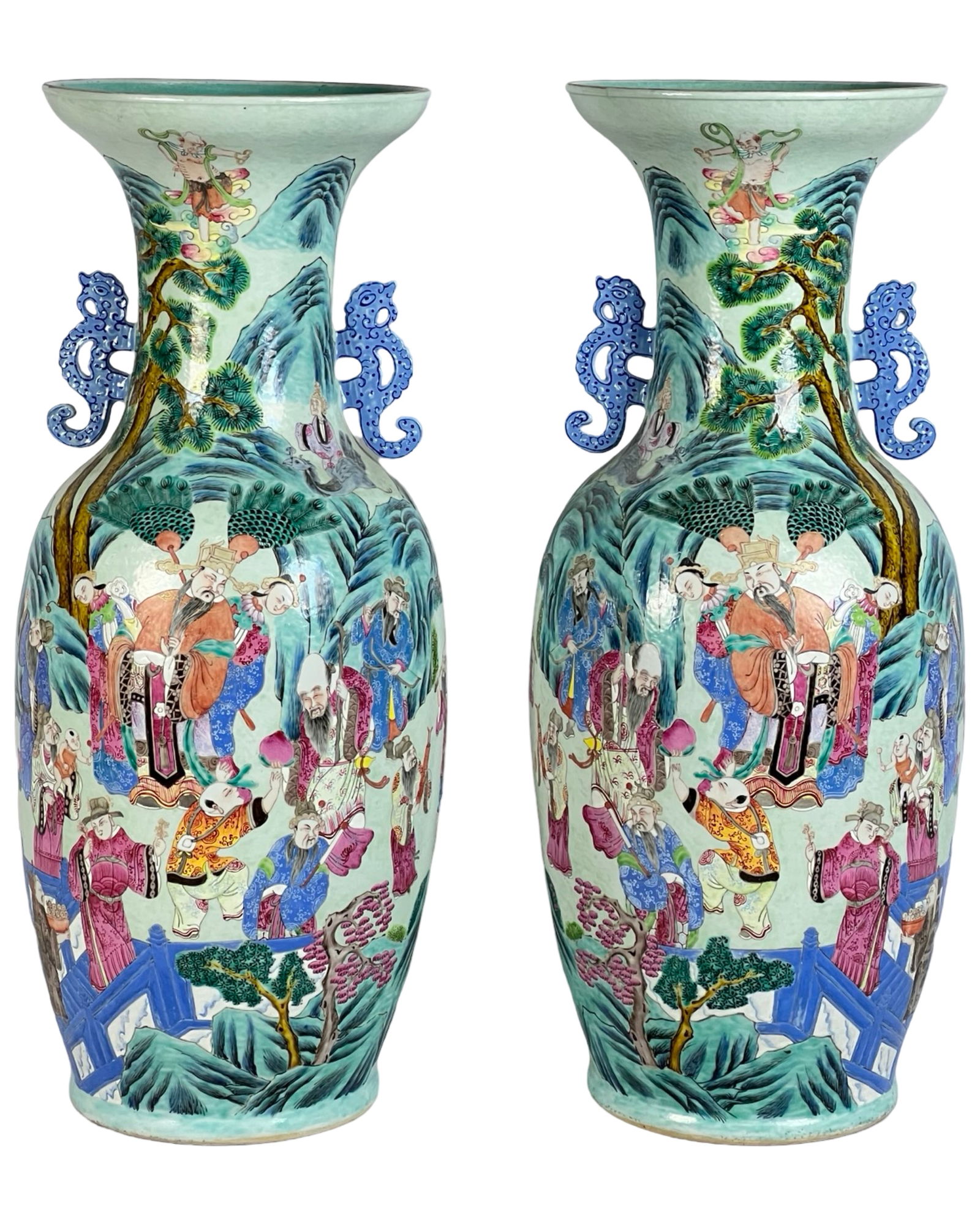 19th C Qing Dynasty Famille Rose Porcelain Vases (1 of 7)
