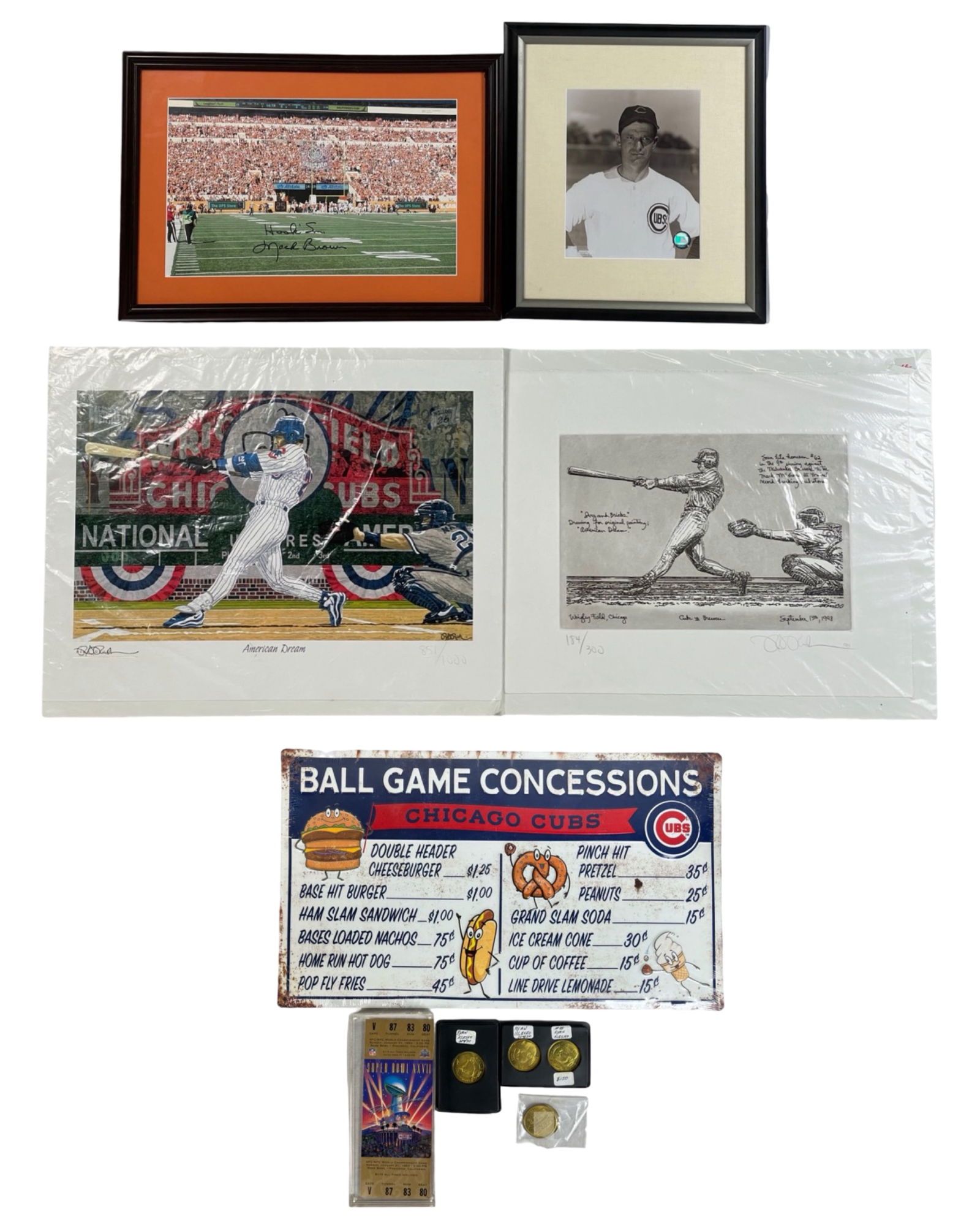 Assorted Sports Memorabilia: Baseball Art, Autogra (1 of 8)