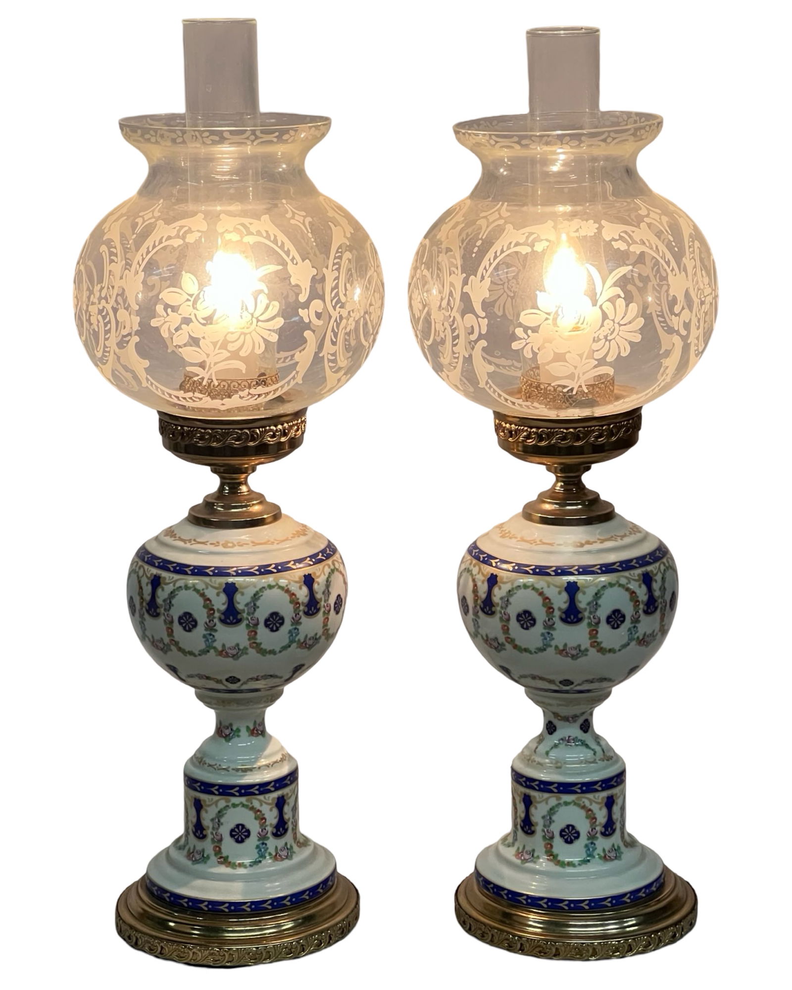Pair of Neoclassical Globe Table Lamps (1 of 2)