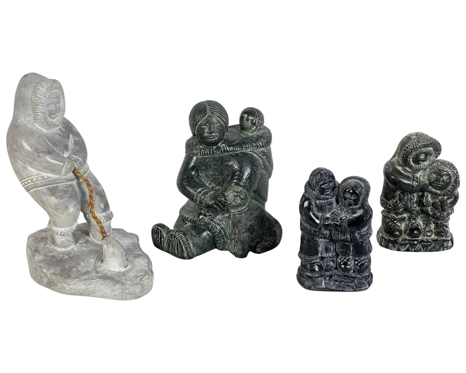 Group of Wolf Original Carved Sculptures (1 of 5)