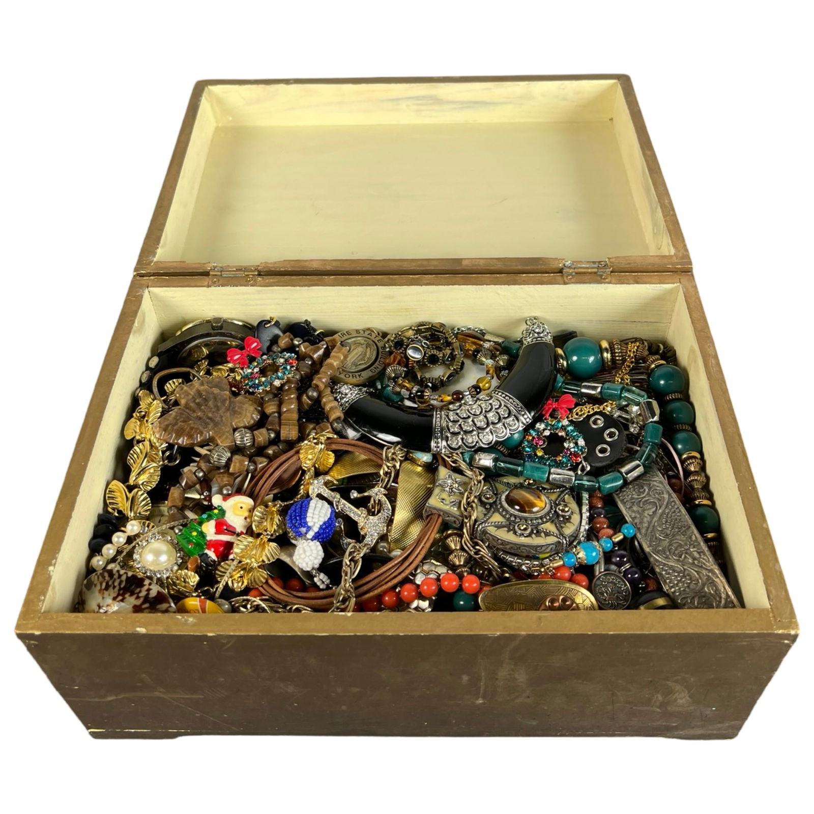 Box Full of Unsearched Costume Jewelry (1 of 3)