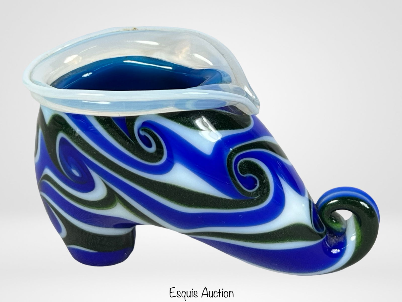 Charles Lotton "King Tut" Art Glass Slipper Shoe (1 of 5)