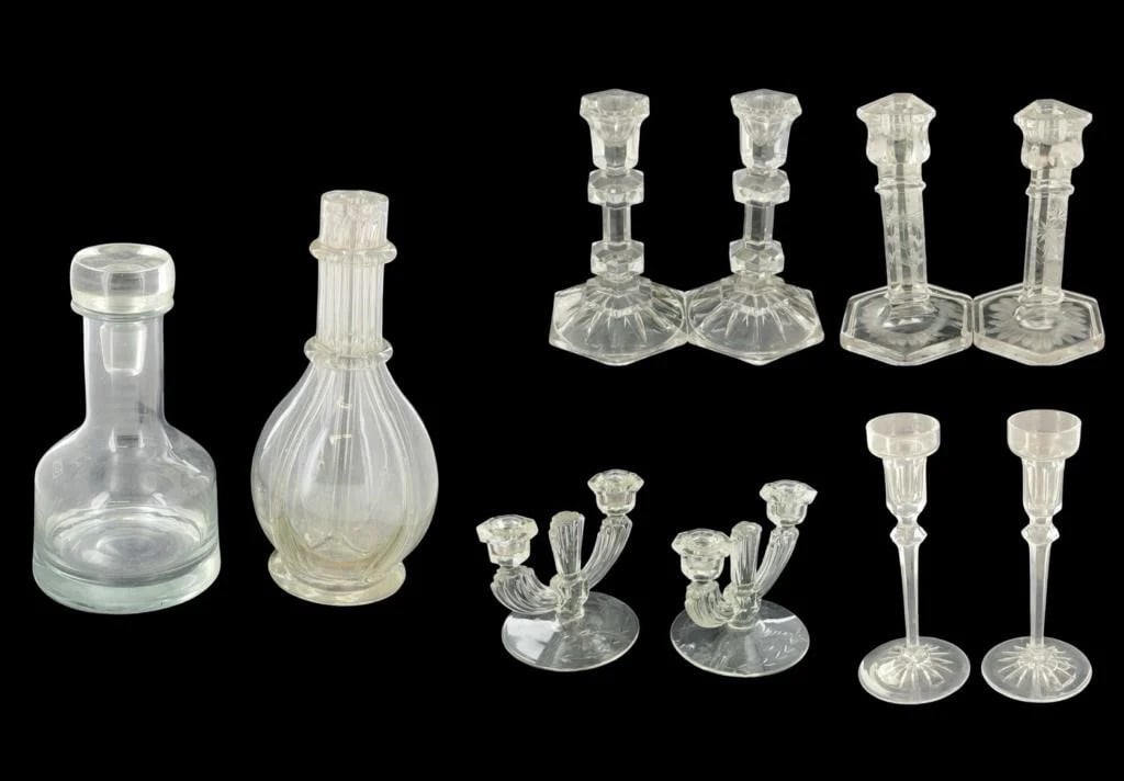 Vintage Assorted Glassware- Candlestis & Decanters (1 of 11)