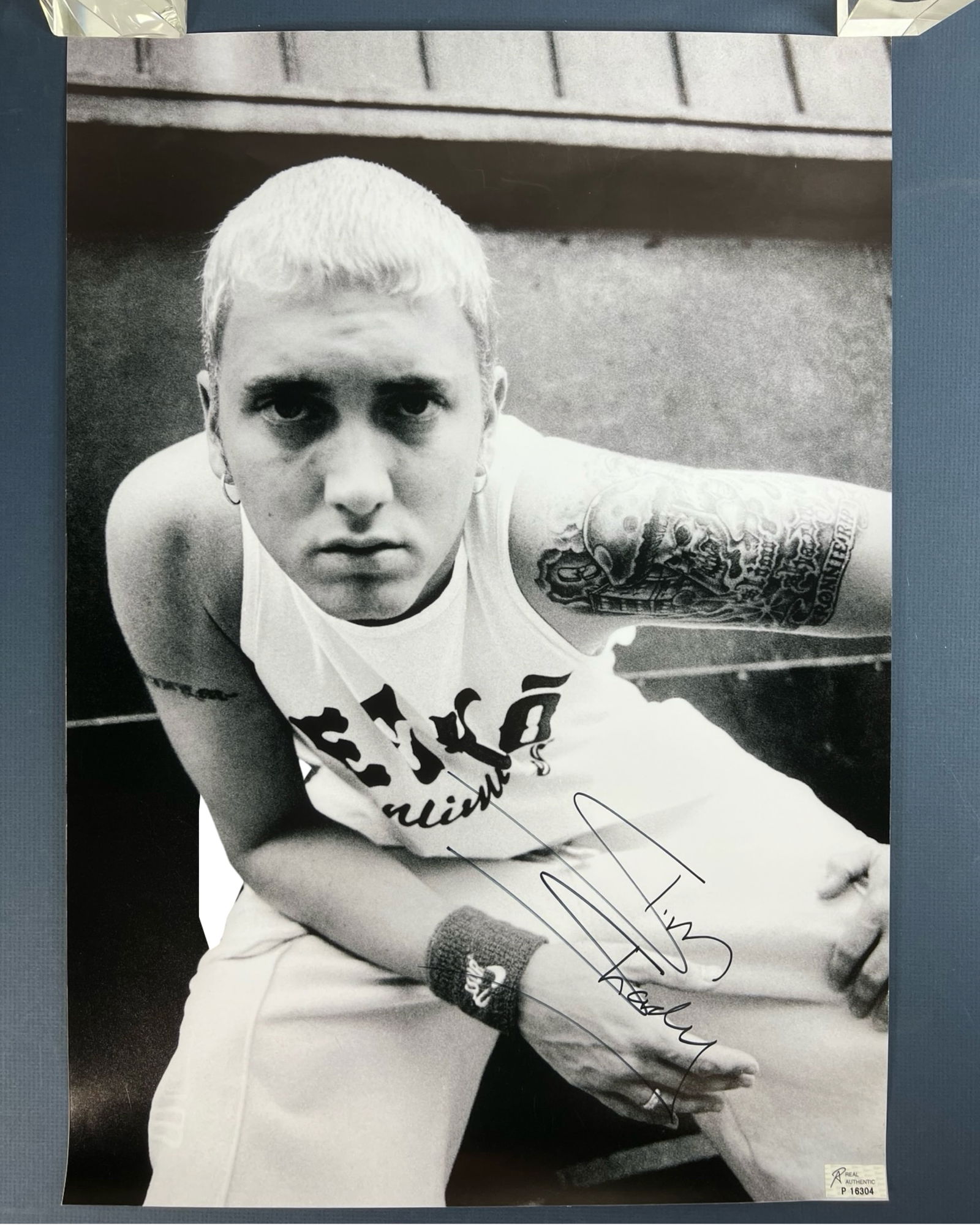 Eminem Signed Black-and-White Portrait (1 of 3)
