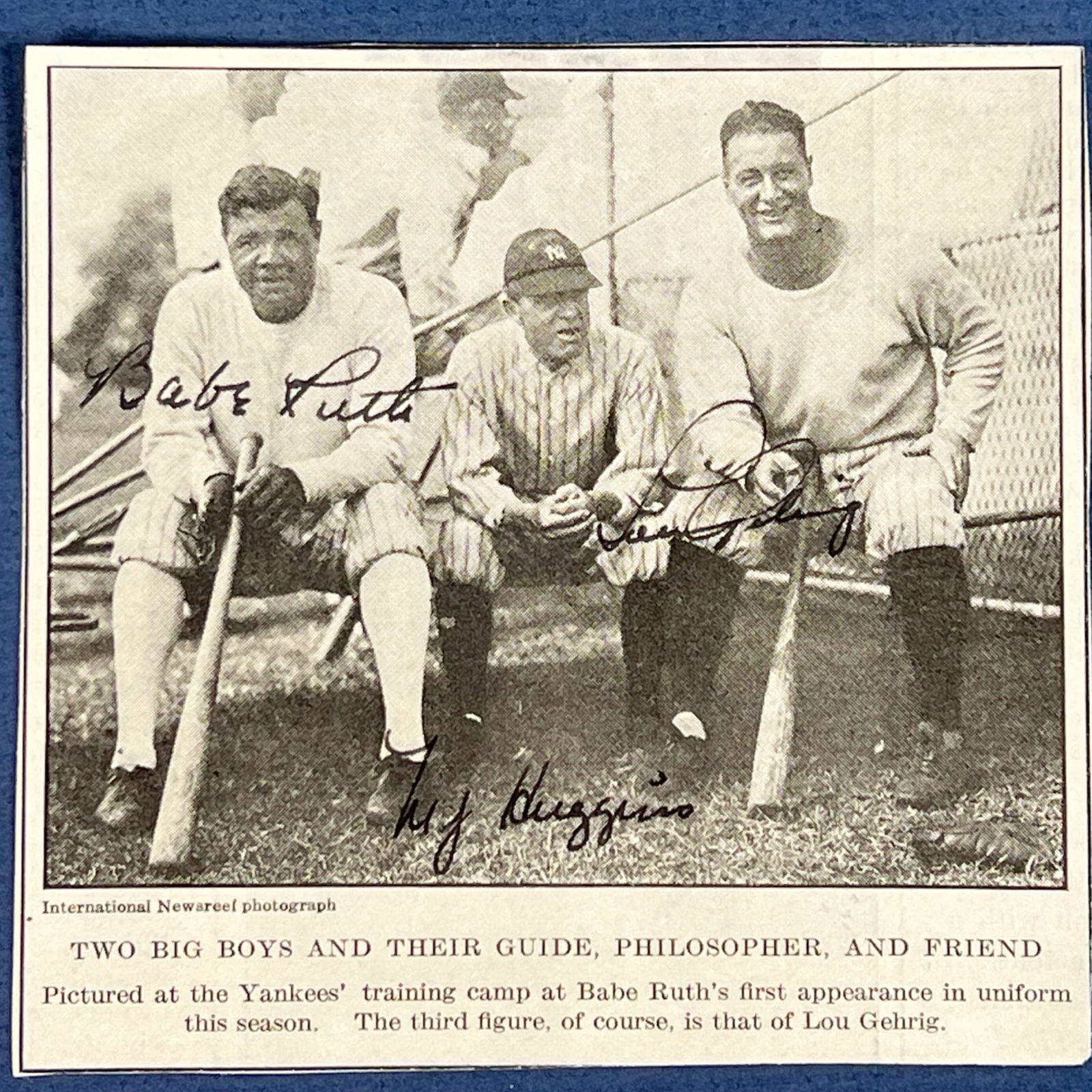 Babe Ruth & Lou Gehrig Signed/ Autographed Photo (1 of 5)