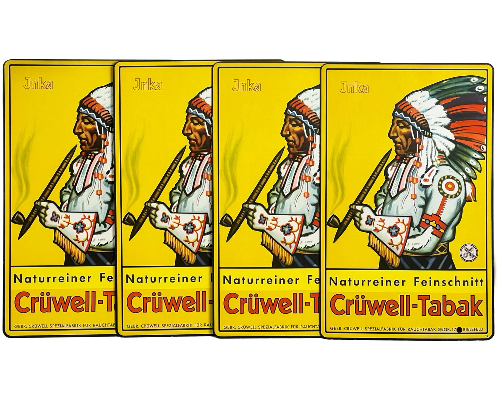 1920s Cruwell-Tabak Tobacco Store Display Signs (1 of 3)