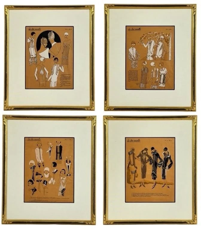 Original 1920s Art Deco French Fashion Pochoir Art (1 of 9)