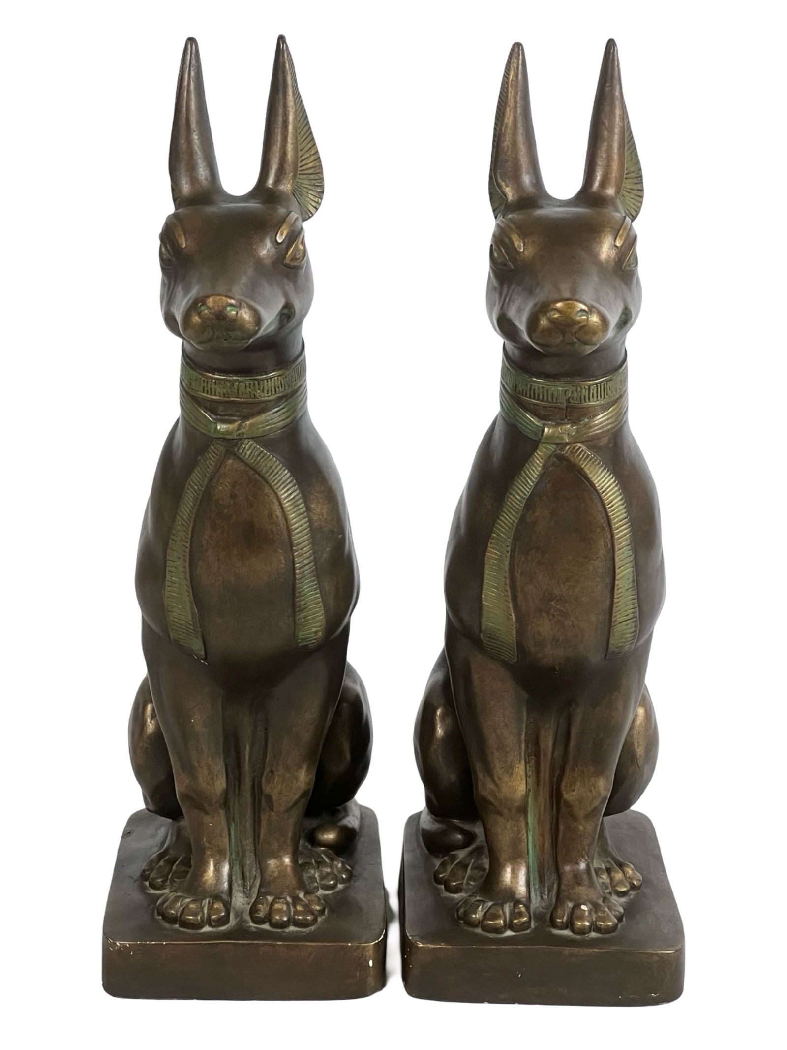 Pair of Alva Museum Egyptian Anubis Dog Statues (1 of 7)
