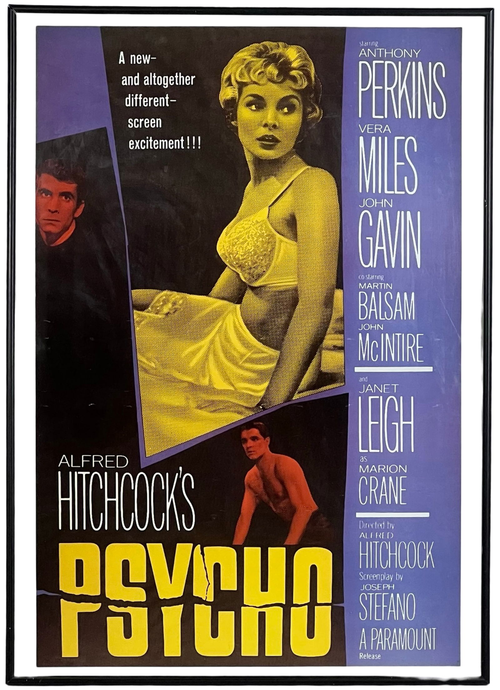 Vintage Hitchcock's Framed Psycho Movie poster60's (1 of 1)