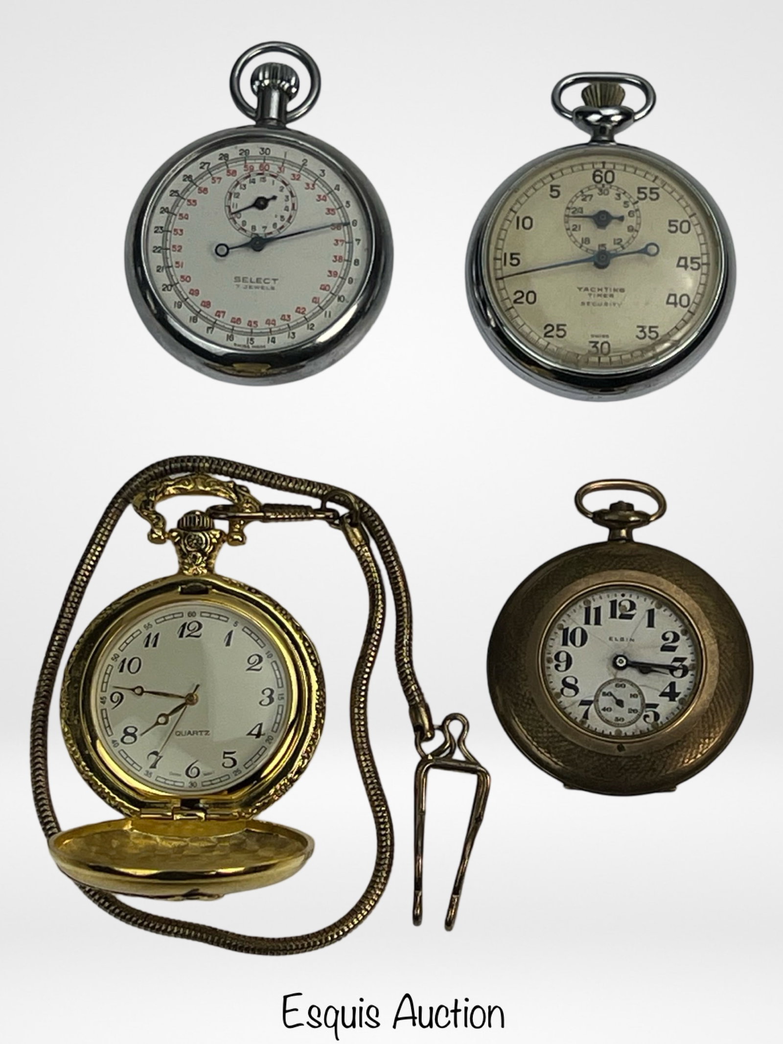 Vintage Pocket Watches & Stop Watches: Vintage Pocket Watches & Stop Watches. All are in as found untested condition.