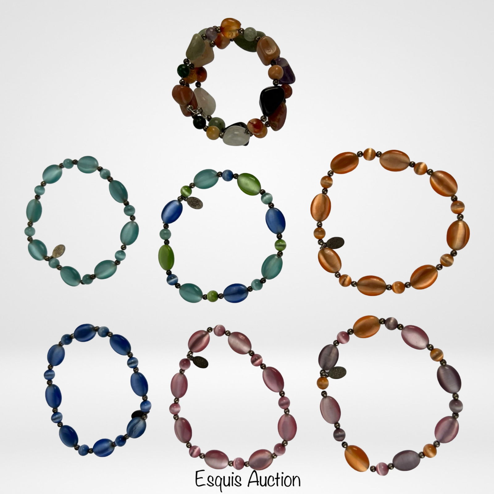 21Stand Multi-Gemstone Sterling Silver Bracelets (1 of 4)