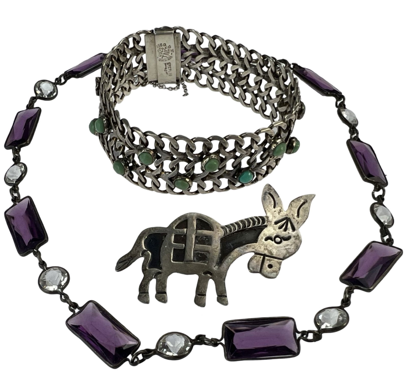 Vintage Sterling Silver Jewelry- Bracelet, Necklac (1 of 6)