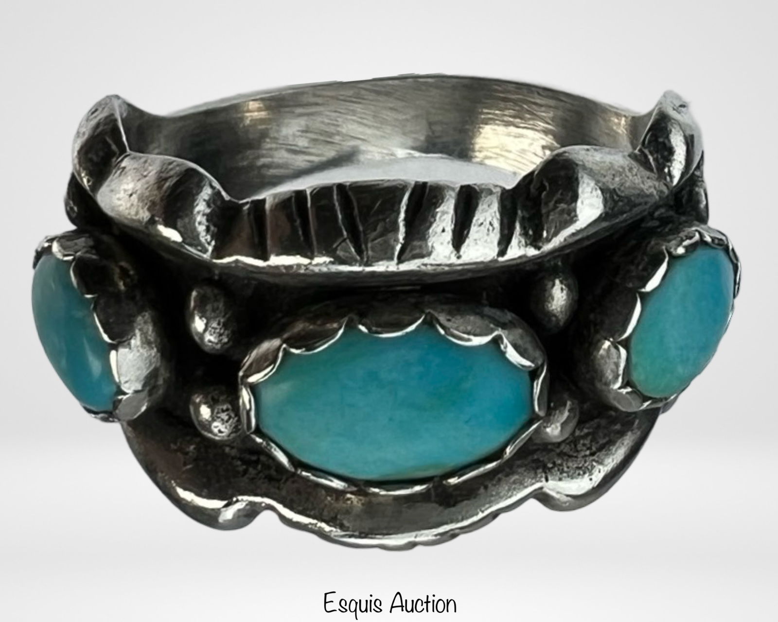 Navajo Sterling Silver Turquoise Lady's Ring (1 of 5)