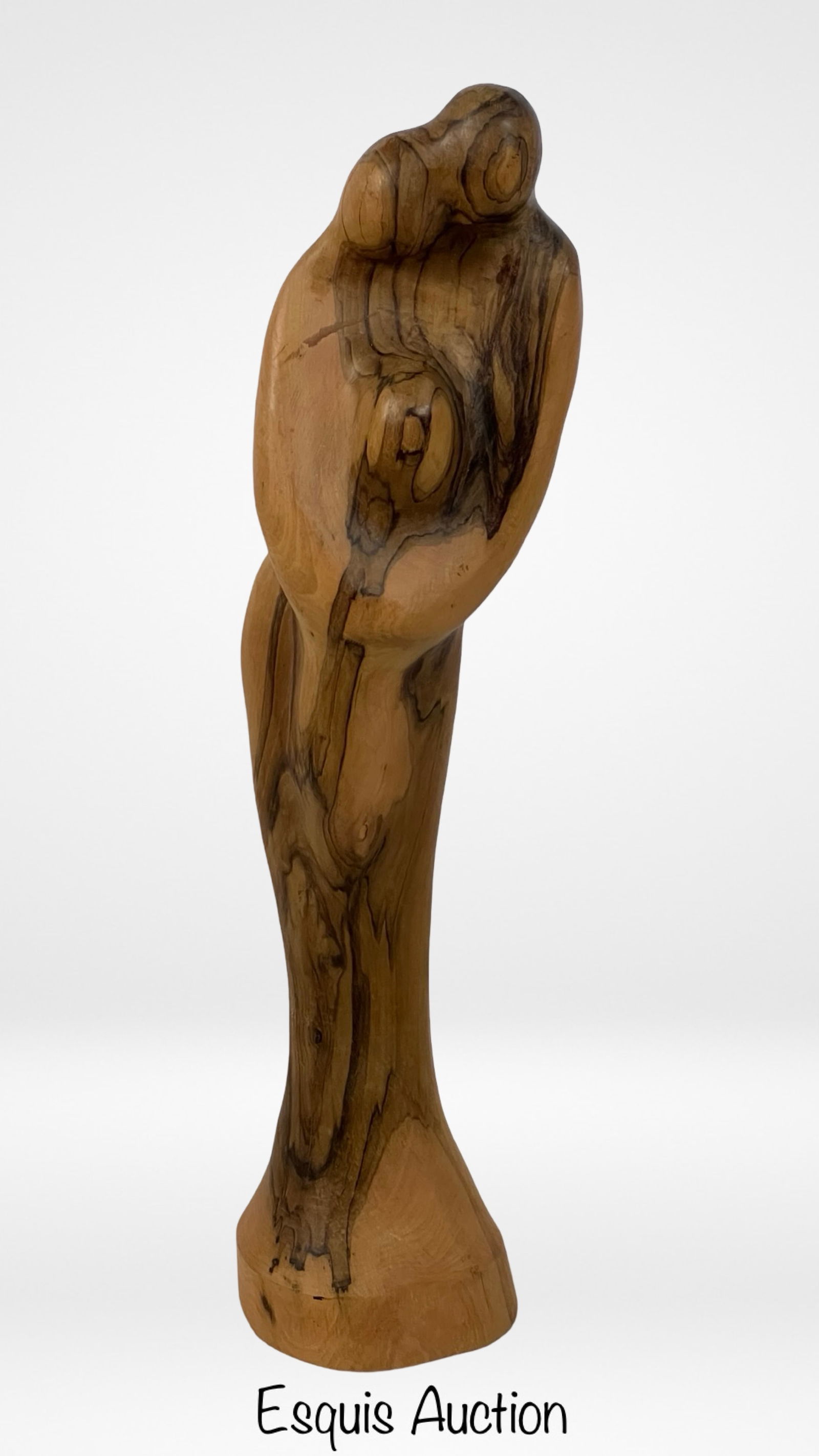 Leon Bronstein Modernist Wooden "Lovers" Sculpture (1 of 4)