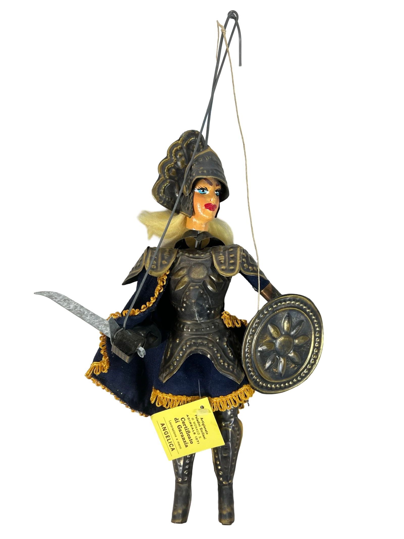 Vintage Italian Knight Puppet Doll Handmade sicily (1 of 3)