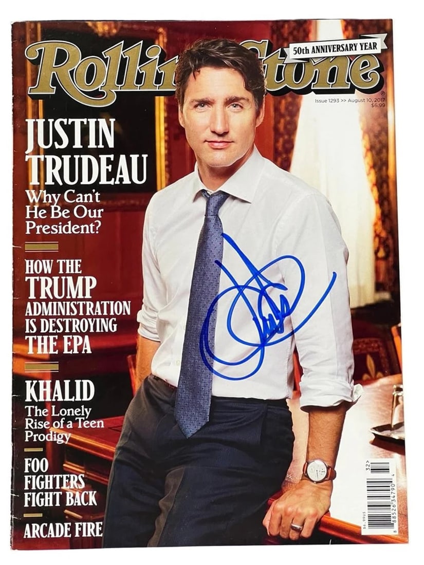 Justin Trudeau Signed Rolling Stone Magazine (1 of 3)