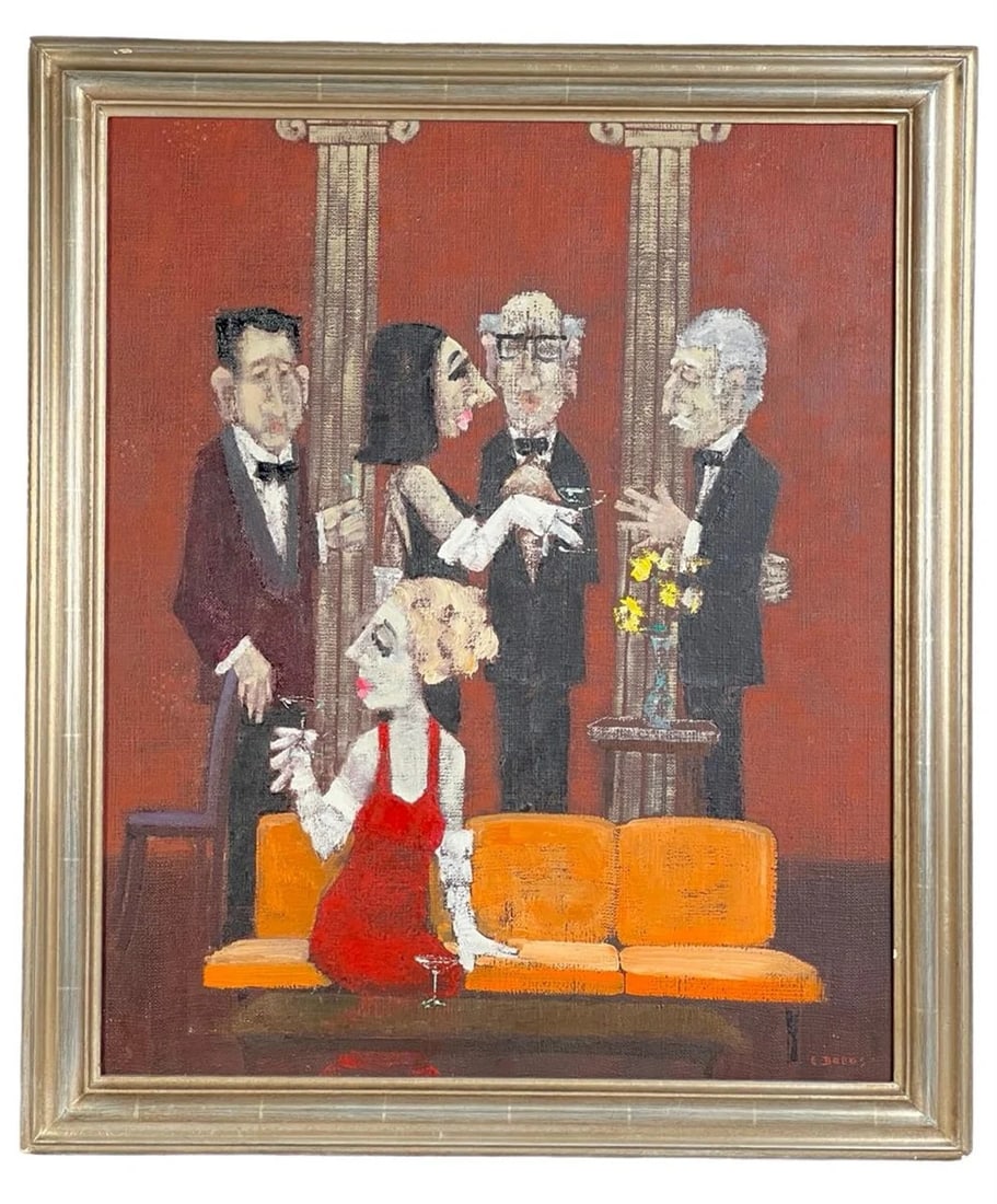 Eugene Dobos Oil Painting- "Pillars," 1966 (1 of 1)