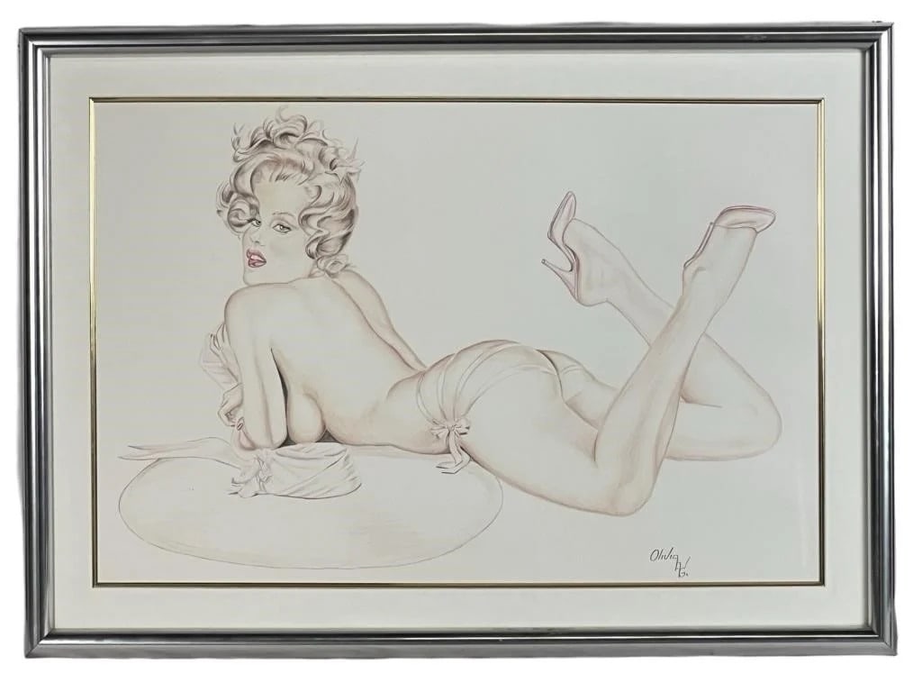 Original Sexy Pin-Up Girl Drawing by Olivia (1 of 3)