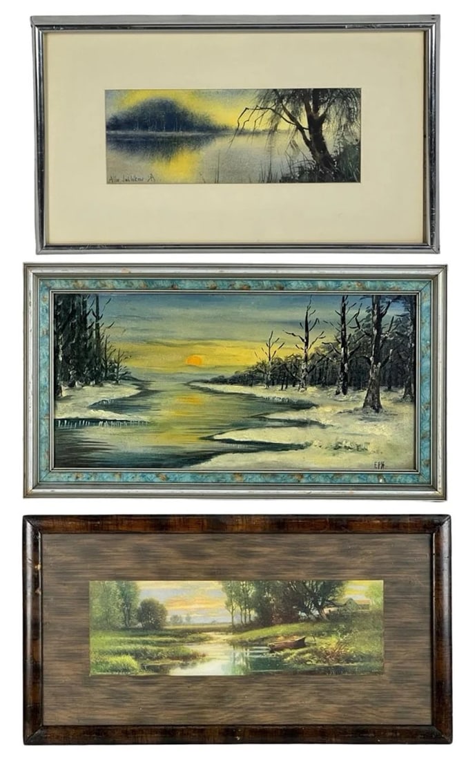 Group of 3 Framed Landscape Artworks (1 of 7)
