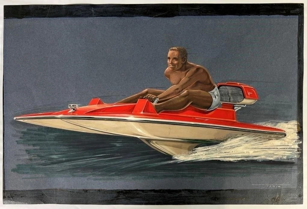 Arthur Ross- 1962 Jet Ski Original Concept Art (1 of 3)
