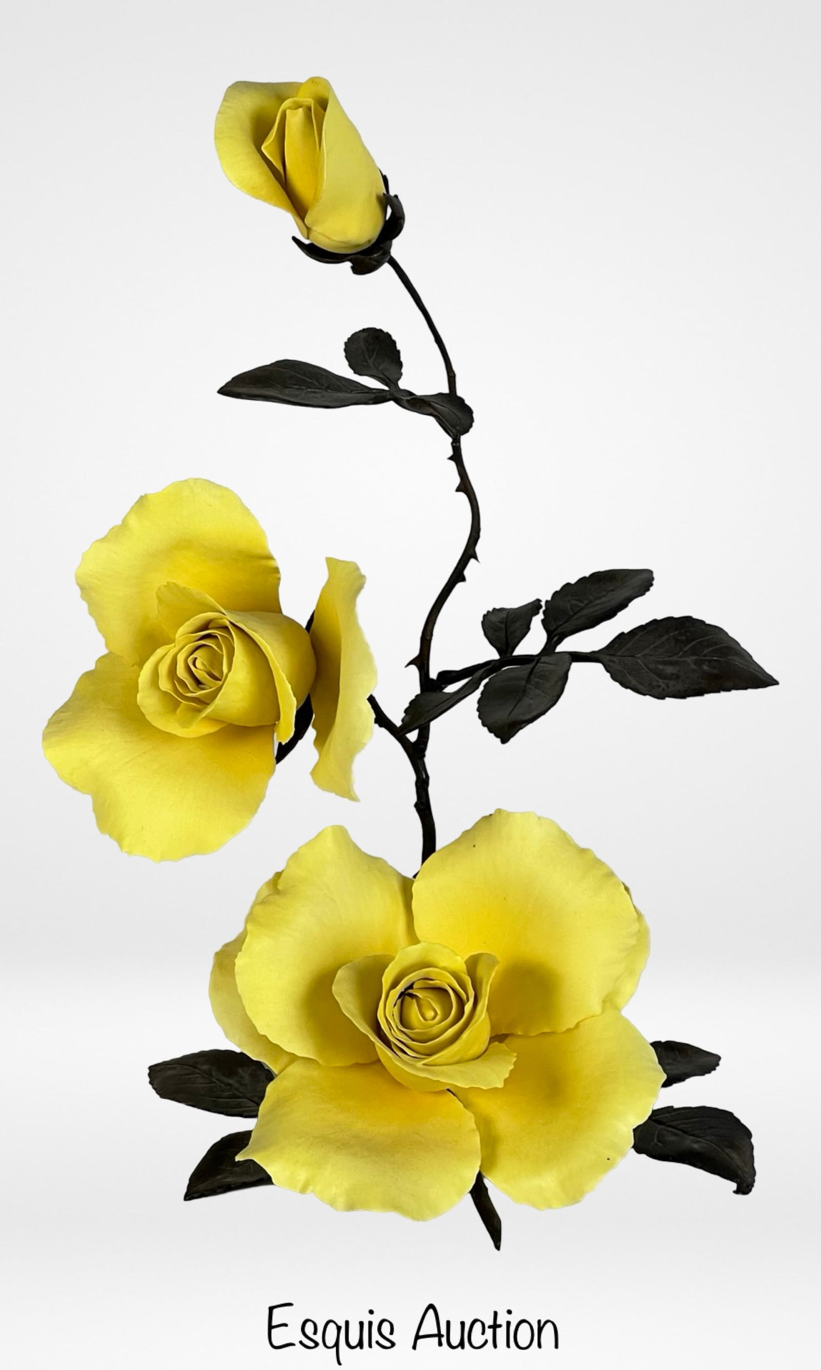 Boehm Yellow Rose Porcelain & Bronze Figurine (1 of 7)