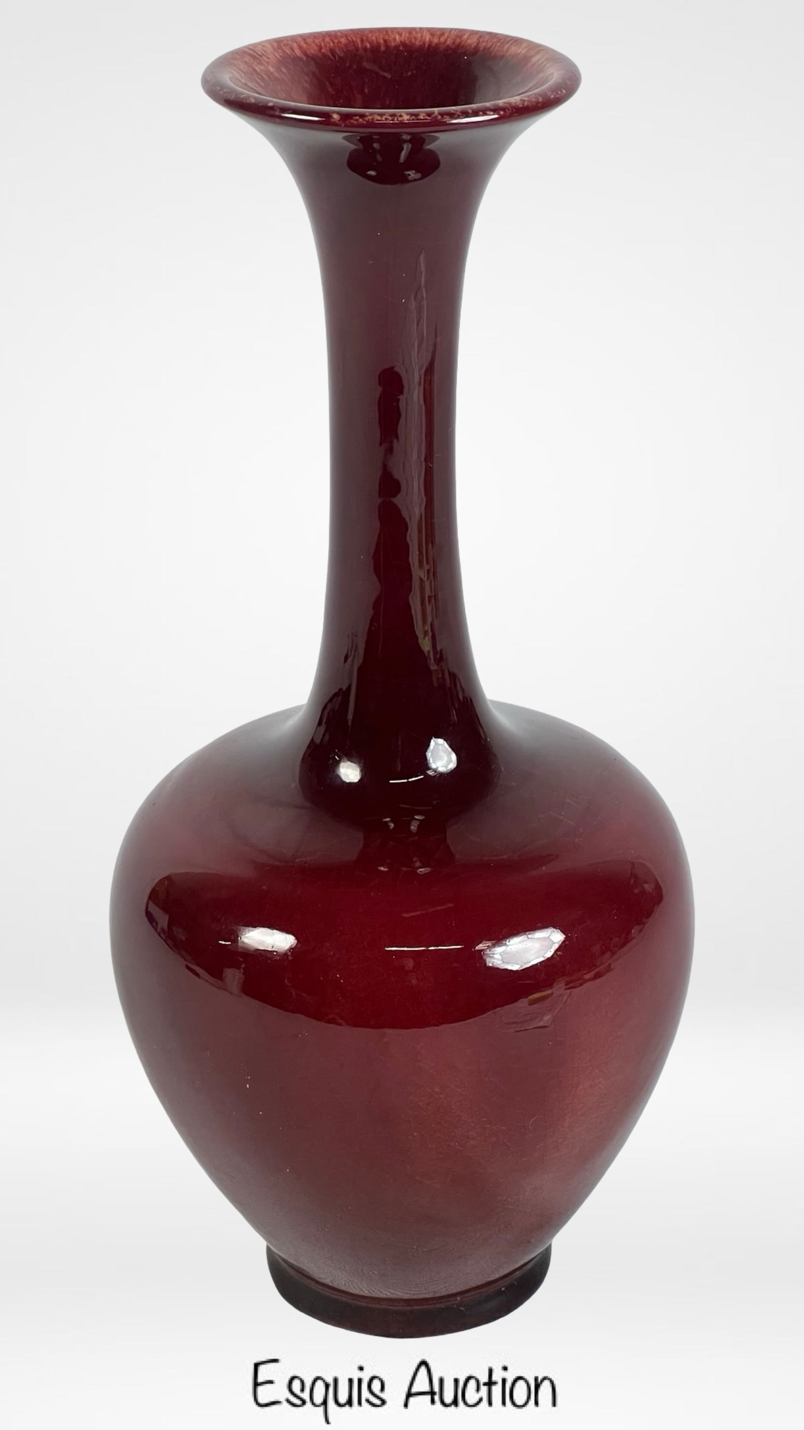 Rookwood Oxblood Glazed Long Neck Vase 1949 (1 of 4)