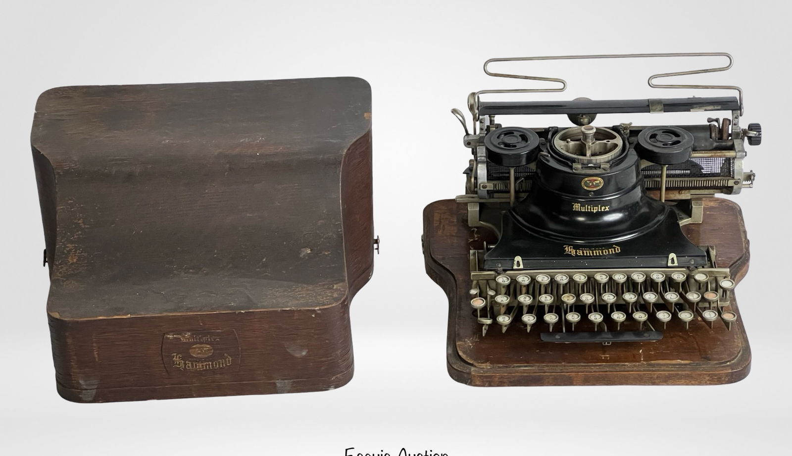 Antique 1915 Hammond Multiplex Typewriter w/ Case (1 of 10)