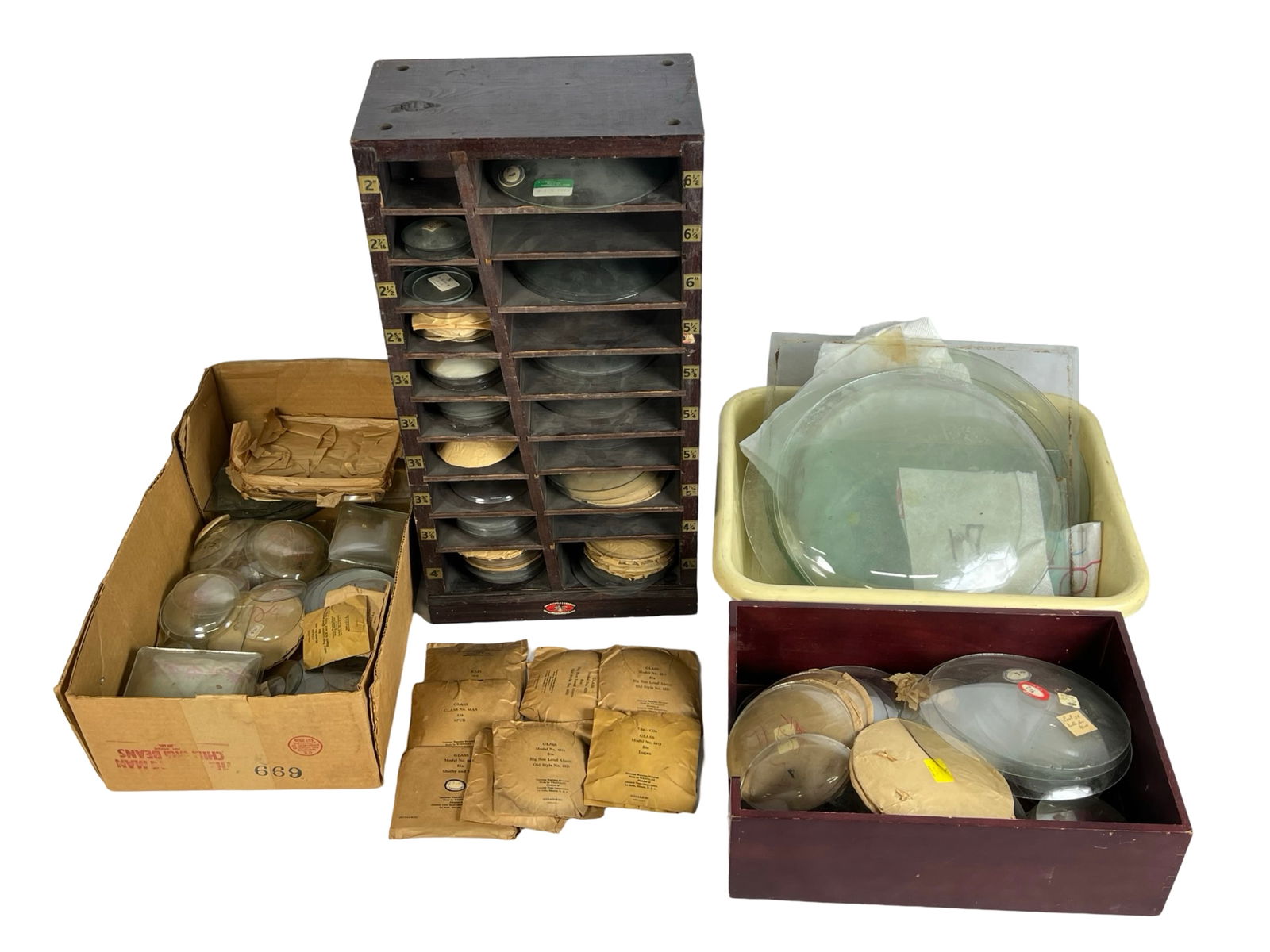 Large Clock Repair Shop Glass Replacement Lot (1 of 7)