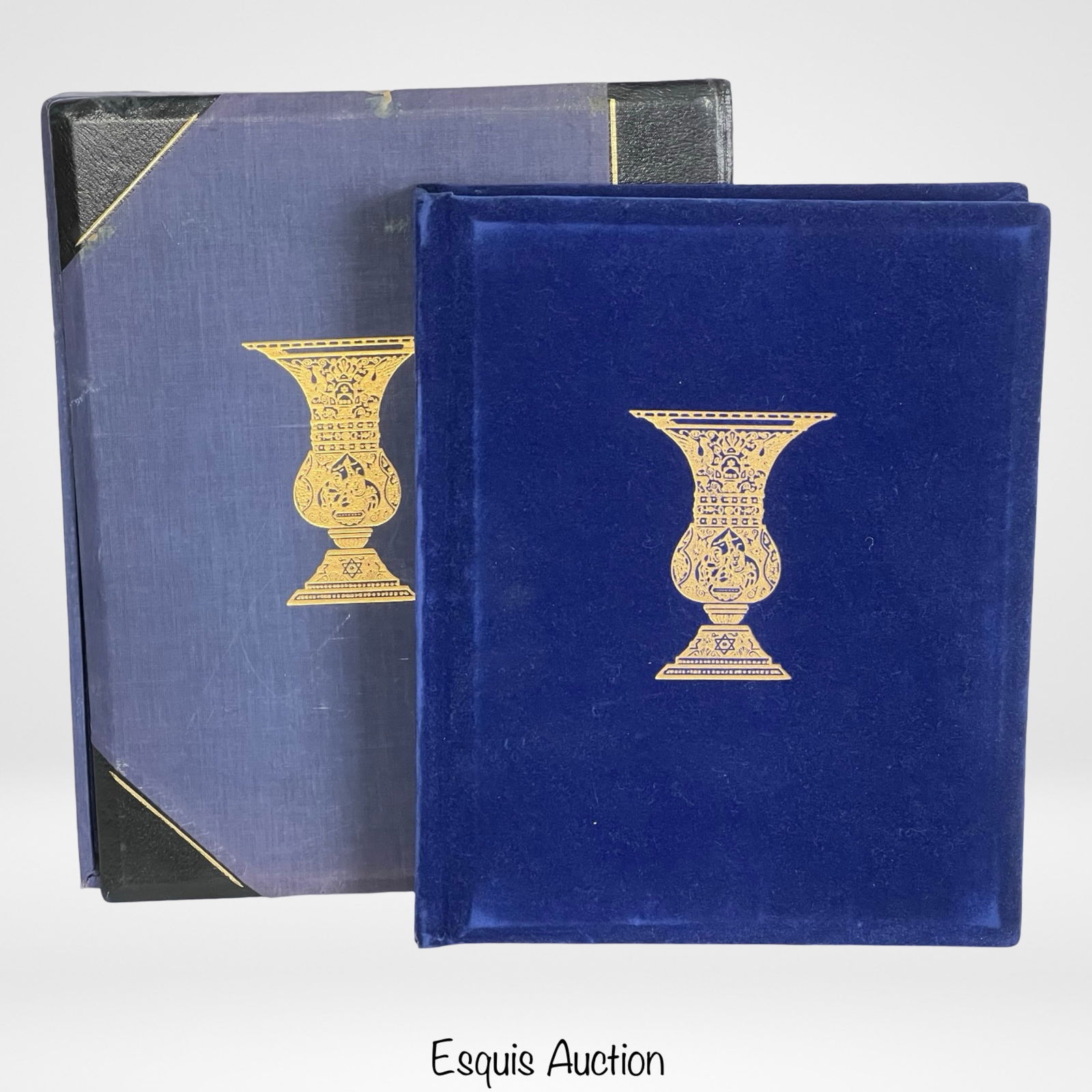 Deluxe 1962 "The Haggadah"Book by Arthur Szyk: This exquisite 1962 deluxe edition of The Haggadah features illustrations by renowned Jewish artist Arthur Szyk and was edited by Cecil Roth. Bound in rich blue velvet with intricate gold gilt detaili