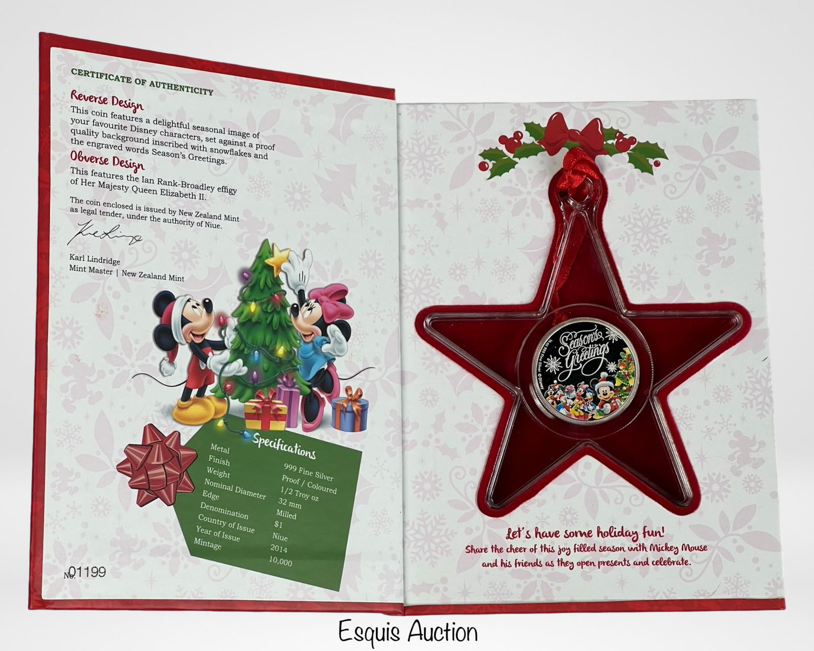 2014 NIUE MICKEY MOUSE FINE SILVER DOLLAR COIN (1 of 4)